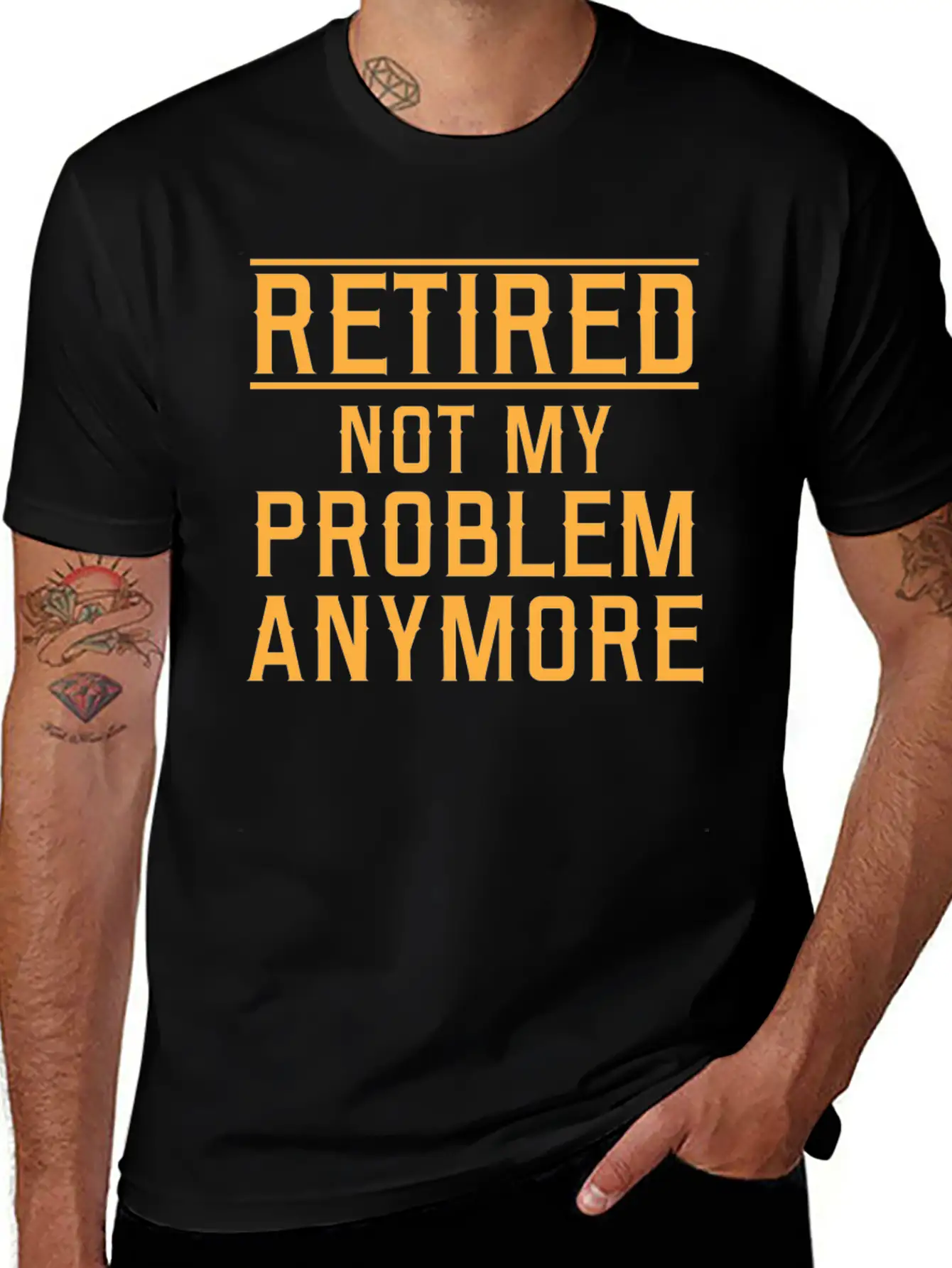 Retired Not My Problem Anymore Basic Graphic T-Shirt – Daily Comfort In Soft Cotton