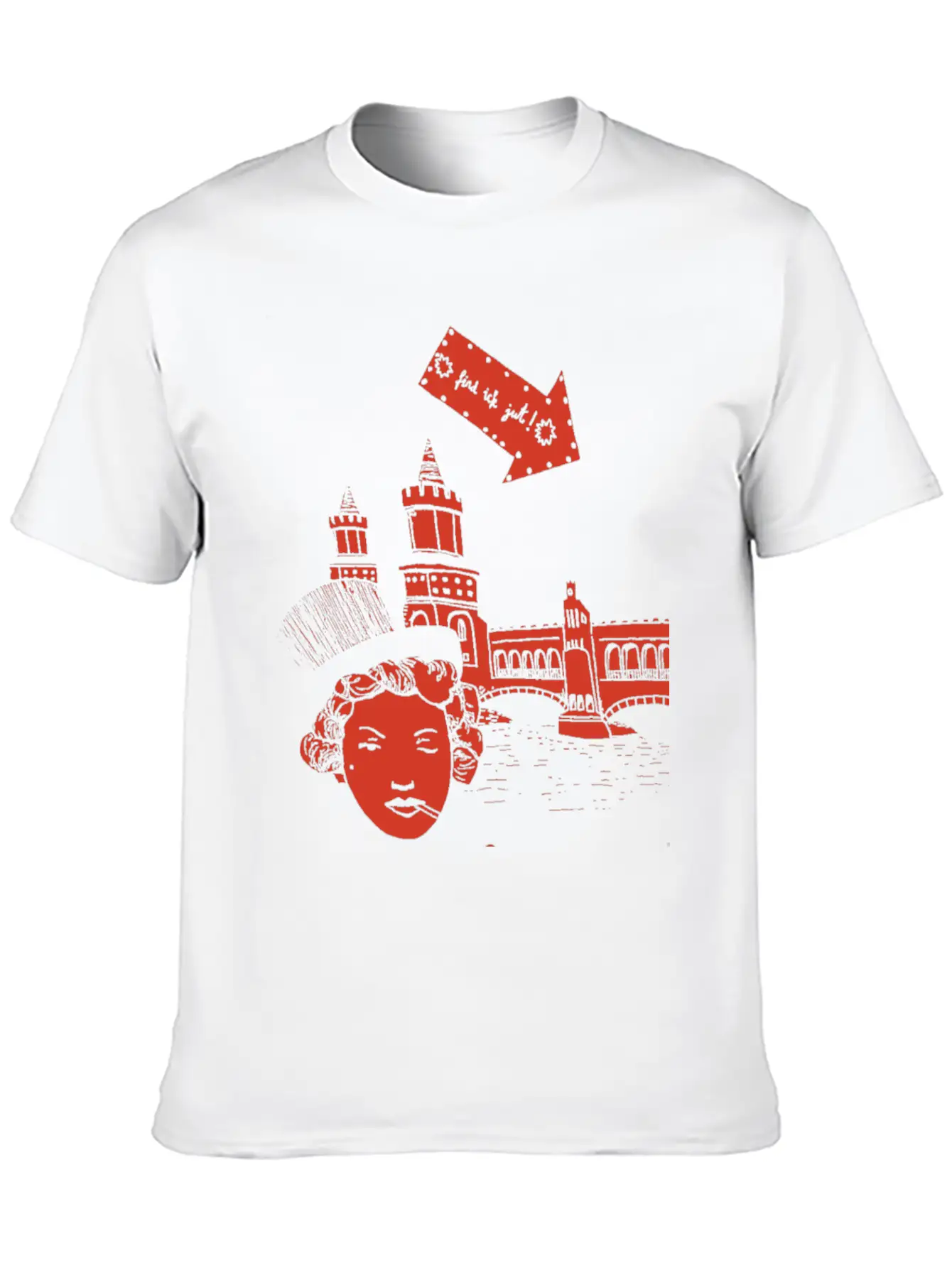 Retro 20s Woman's Head, Hat With Bridge Stylish Everyday T-Shirt – Unisex Basic Cotton Tee