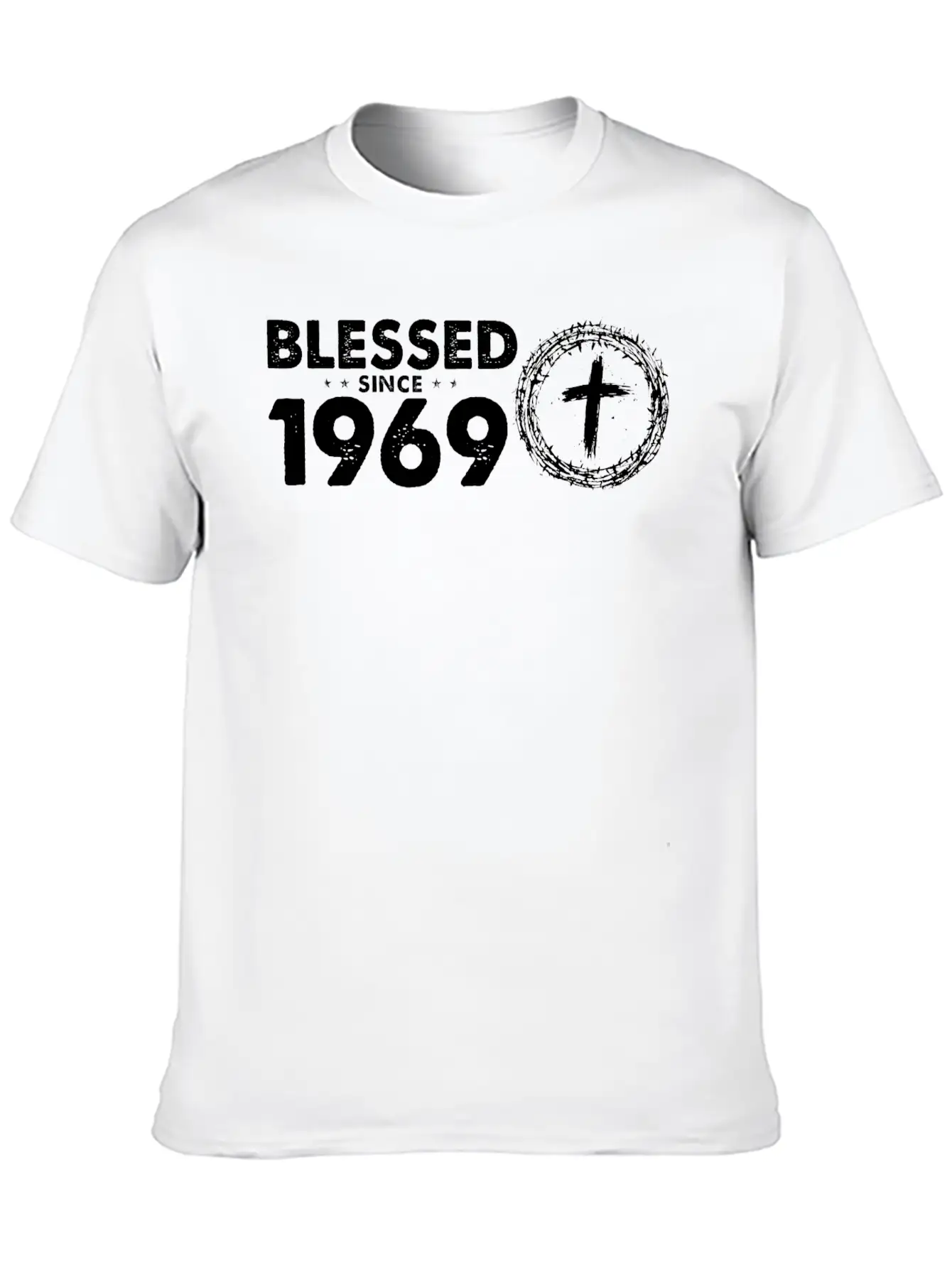 Retro 55th Birthday - Blessed Since 1969 By God's Stylish Everyday T-Shirt – Unisex Basic Cotton Tee