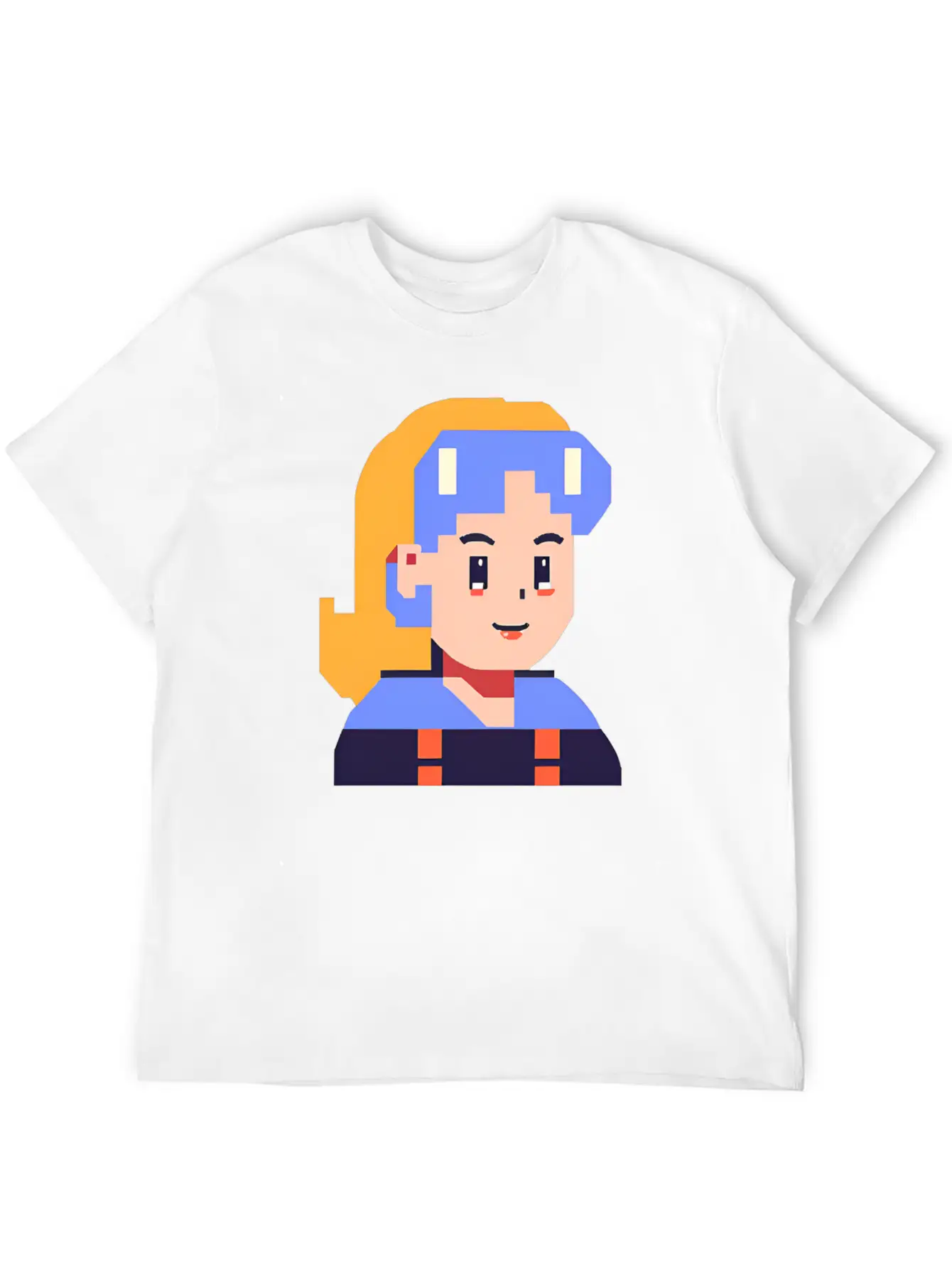 Retro Pixel Character Art Basic Graphic T-Shirt – Daily Comfort In Soft Cotton