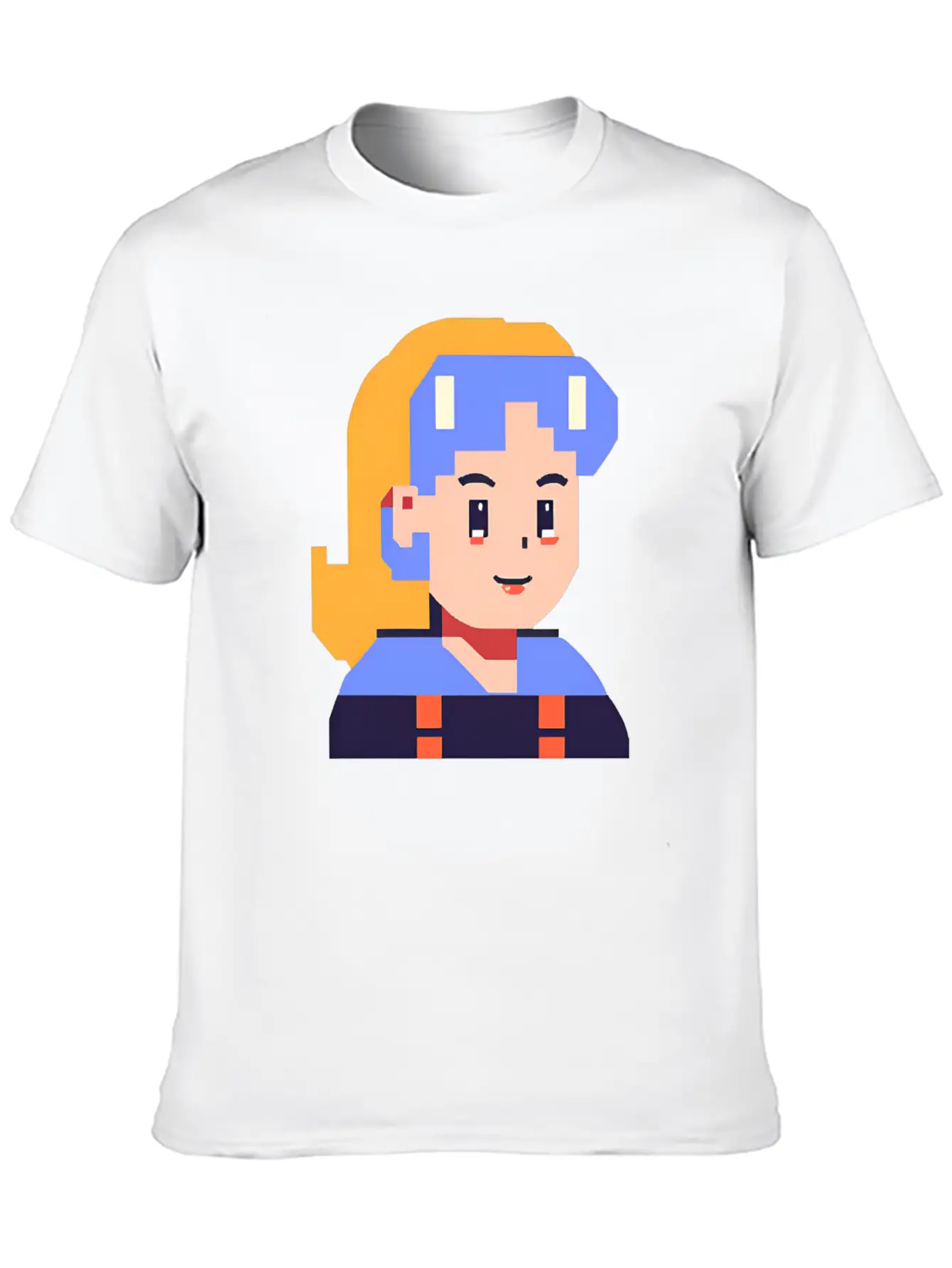 Retro Pixel Character Art Basic Graphic T-Shirt – Daily Comfort In Soft Cotton
