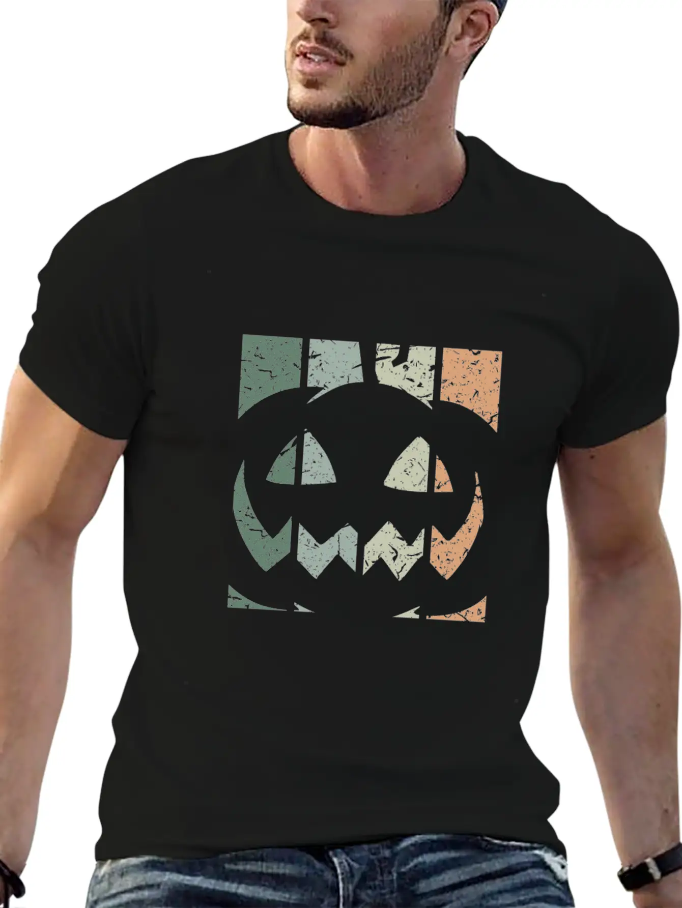 Retro Pumpkin Stylish Everyday T-Shirt – Unisex Basic Cotton Tee