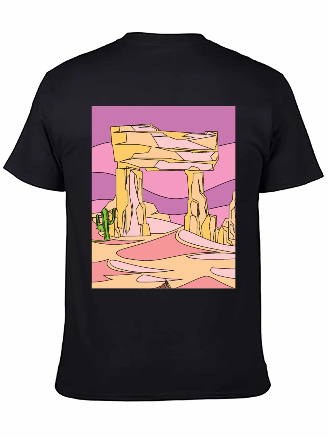 Retro Sunset In The Desert Stylish Everyday T-Shirt – Unisex Basic Cotton Tee