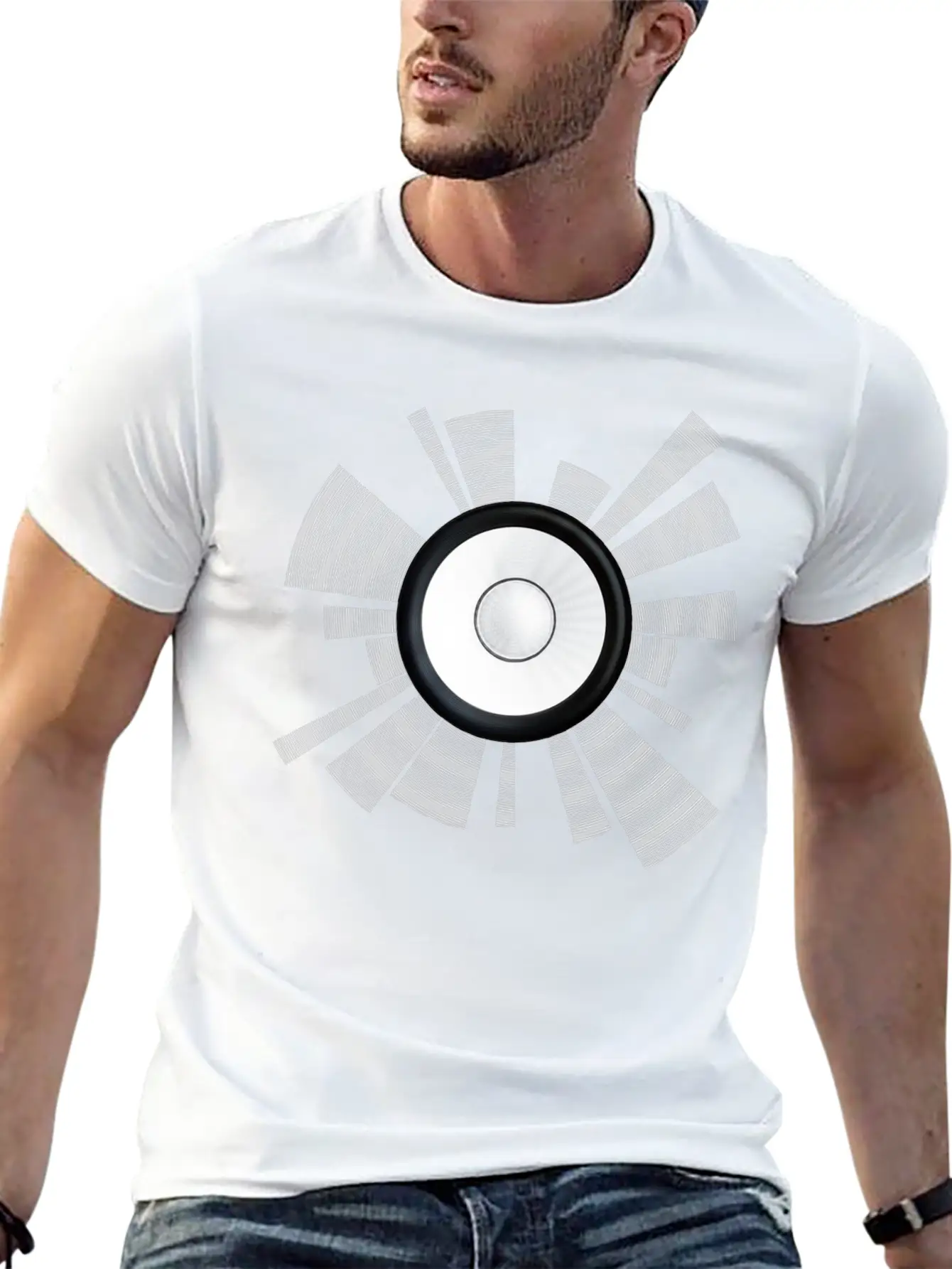 Rhythm Speaker Stylish Everyday T-Shirt – Unisex Basic Cotton Tee