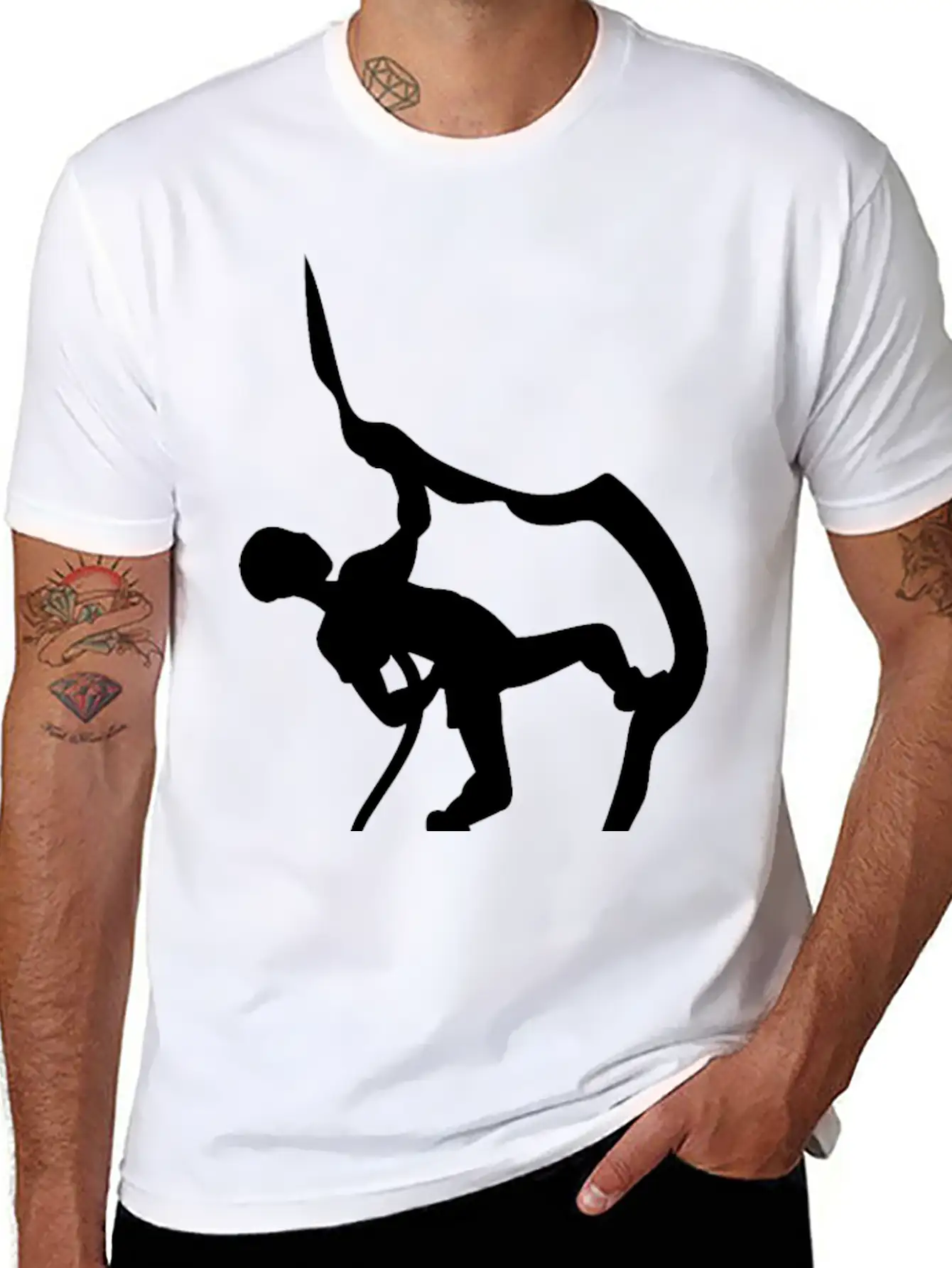 Rock Climbing Climber Mountains Lightweight Cotton T-Shirt – Daily Comfort Graphic Shirt