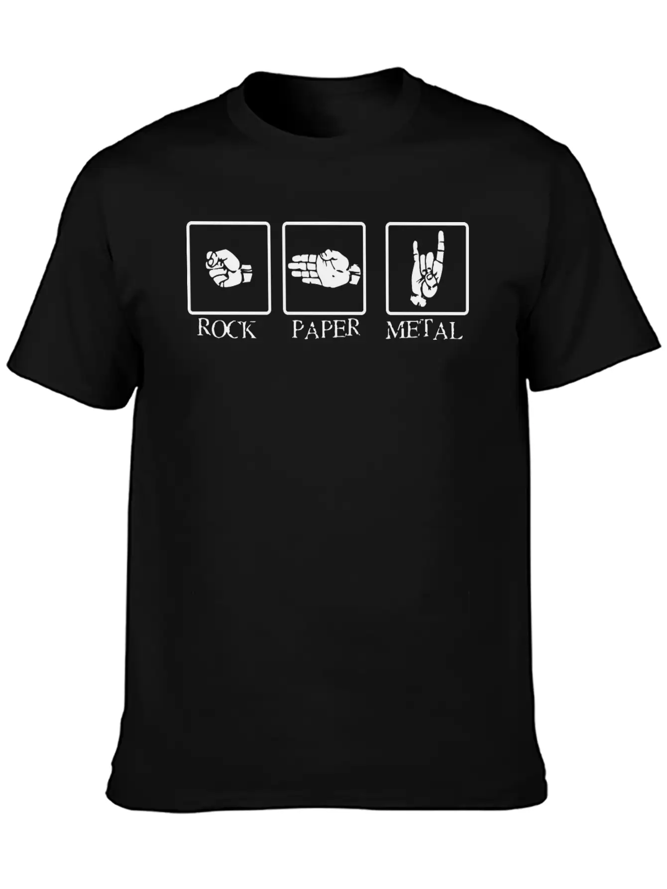 Rock Paper Metal Simple Everyday Graphic Tee – Lightweight Summer Wear