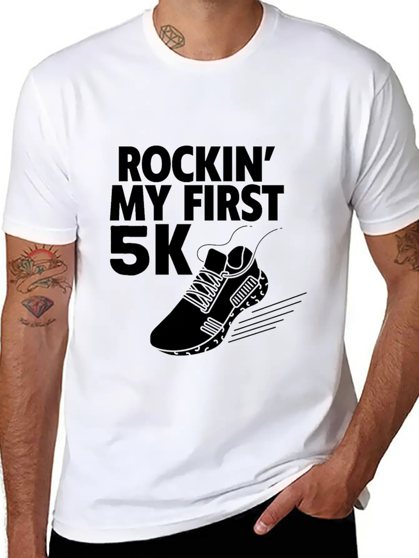 Rockin' My First 5k 4 Basic Graphic T-Shirt – Daily Comfort In Soft Cotton