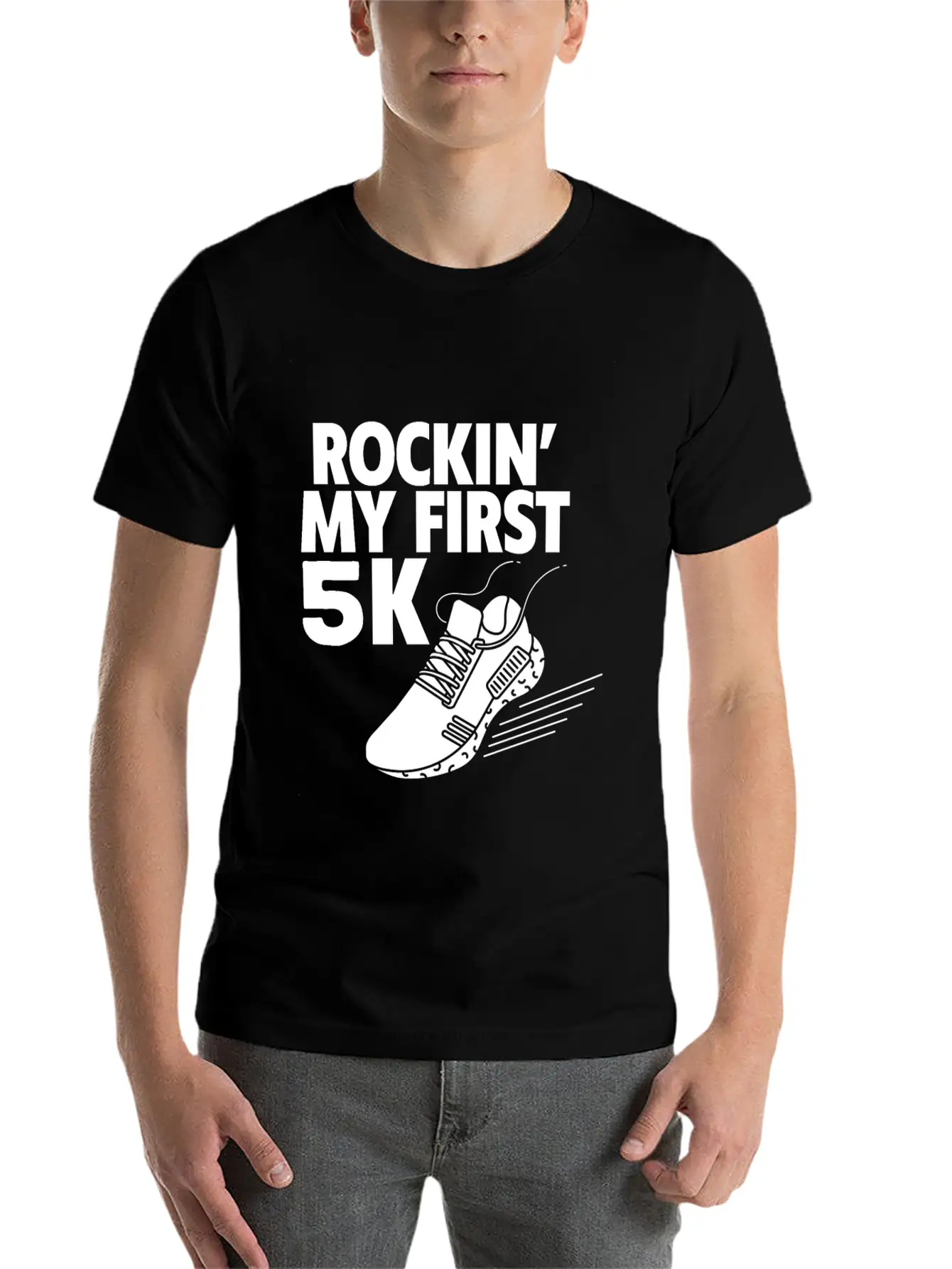 Rockin' My First 5k 4 Basic Graphic T-Shirt – Daily Comfort In Soft Cotton