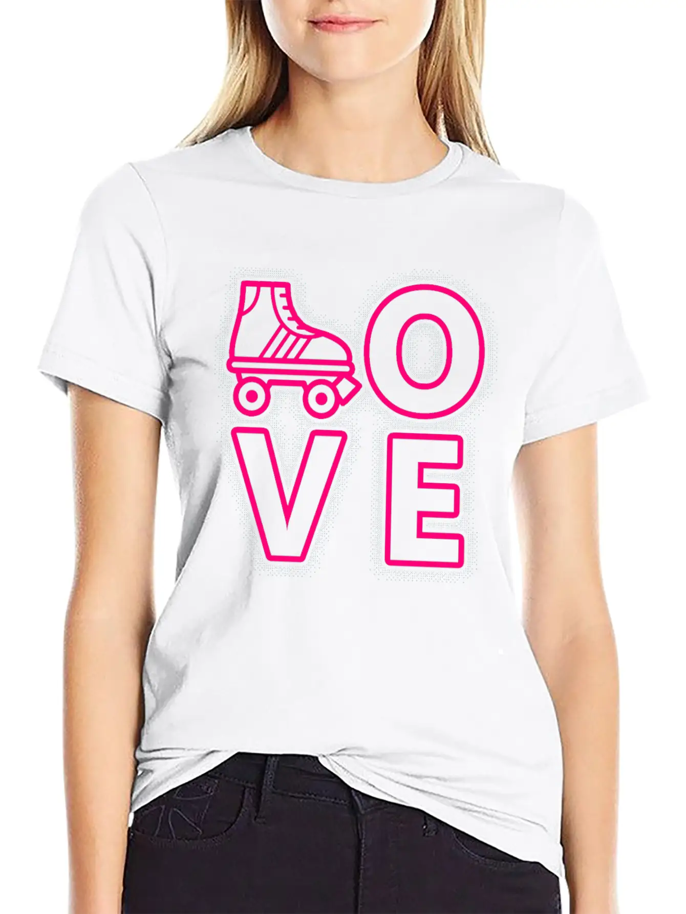 Roller Disco Rollerskates 70s Gift Stylish Everyday T-Shirt – Unisex Basic Cotton Tee