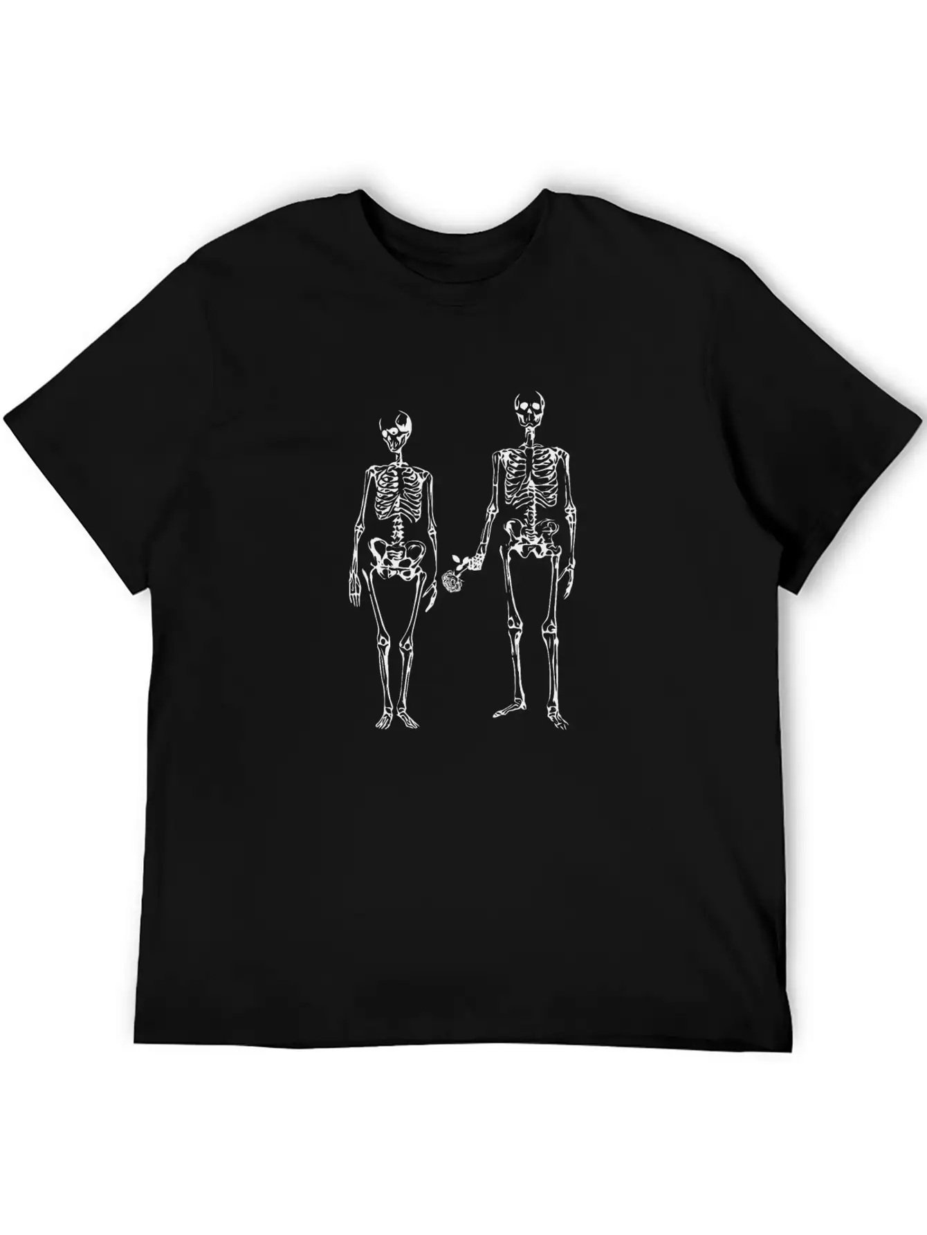 Romantic Skeletons Basic Graphic T-Shirt – Daily Comfort In Soft Cotton