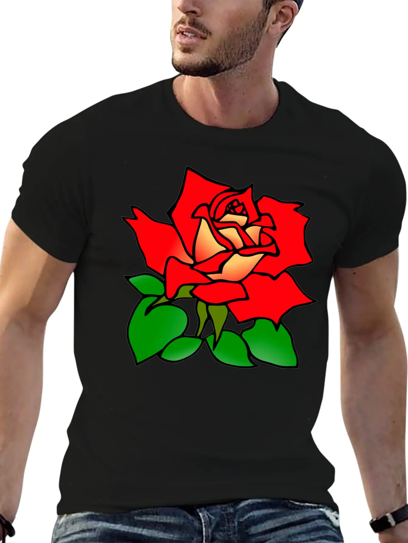 Rose Stylish Everyday T-Shirt – Unisex Basic Cotton Tee