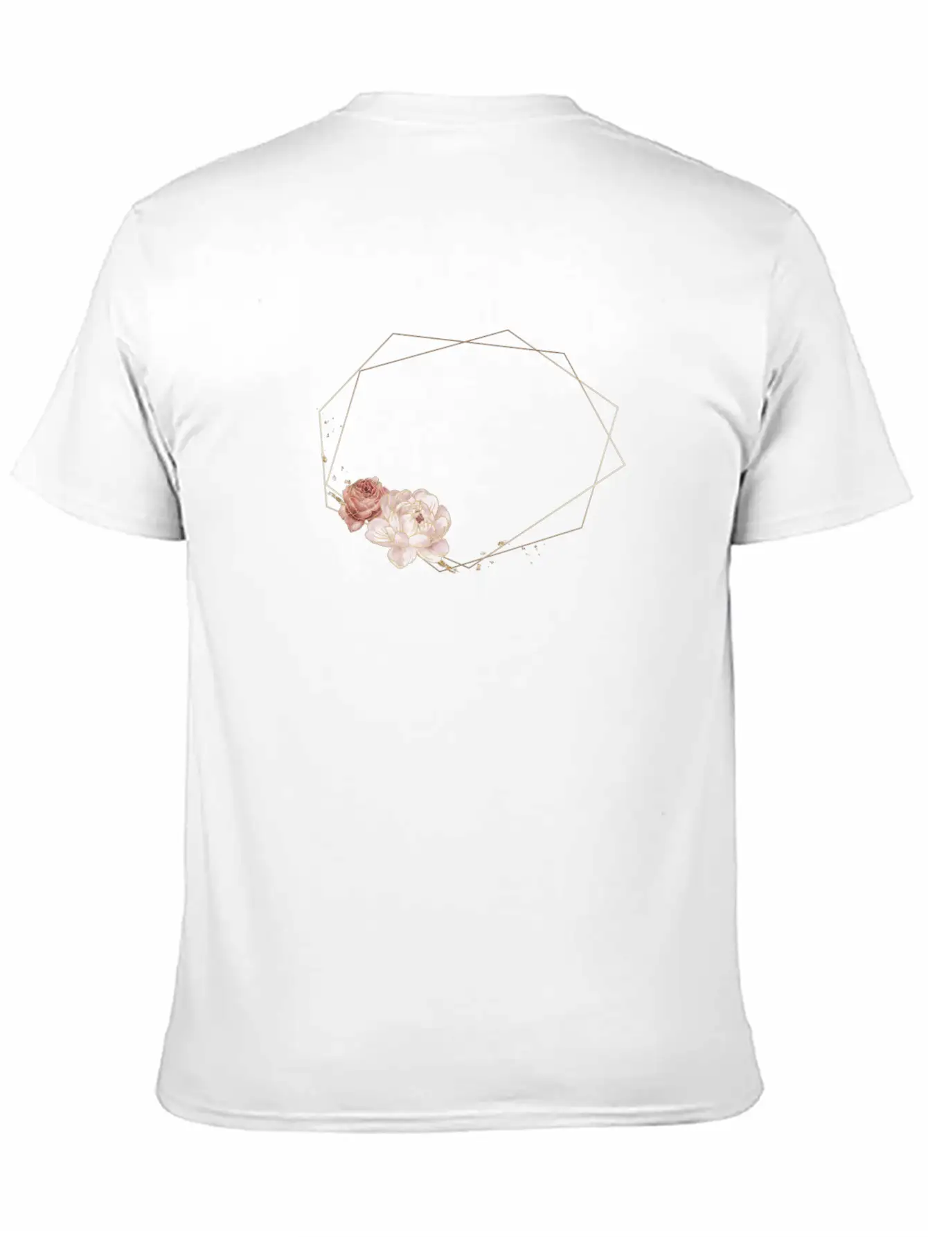 Roses Floral Border Stylish Everyday T-Shirt – Unisex Basic Cotton Tee