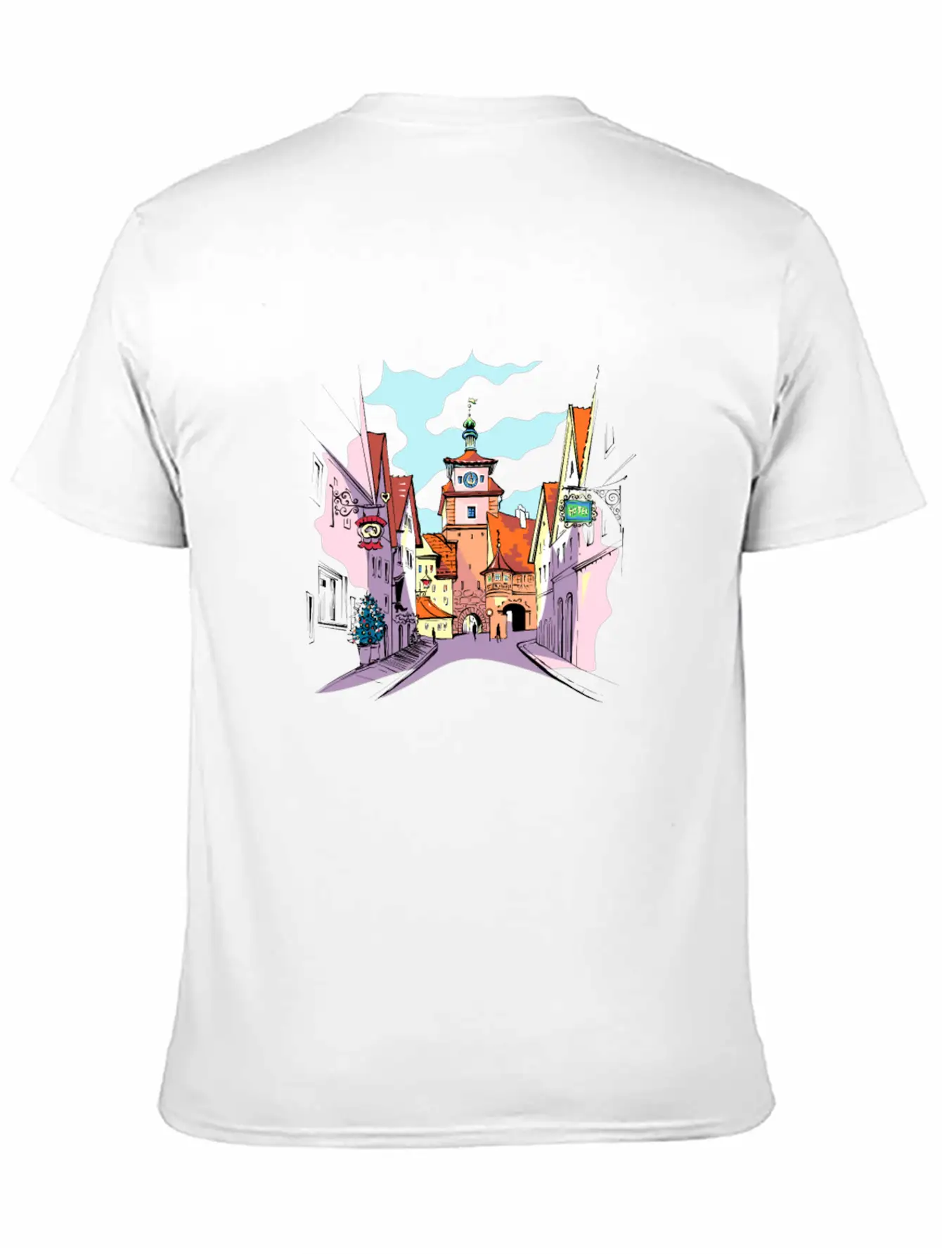Rothenburg Ob Der Tauber In Germany Basic Graphic T-Shirt – Daily Comfort In Soft Cotton