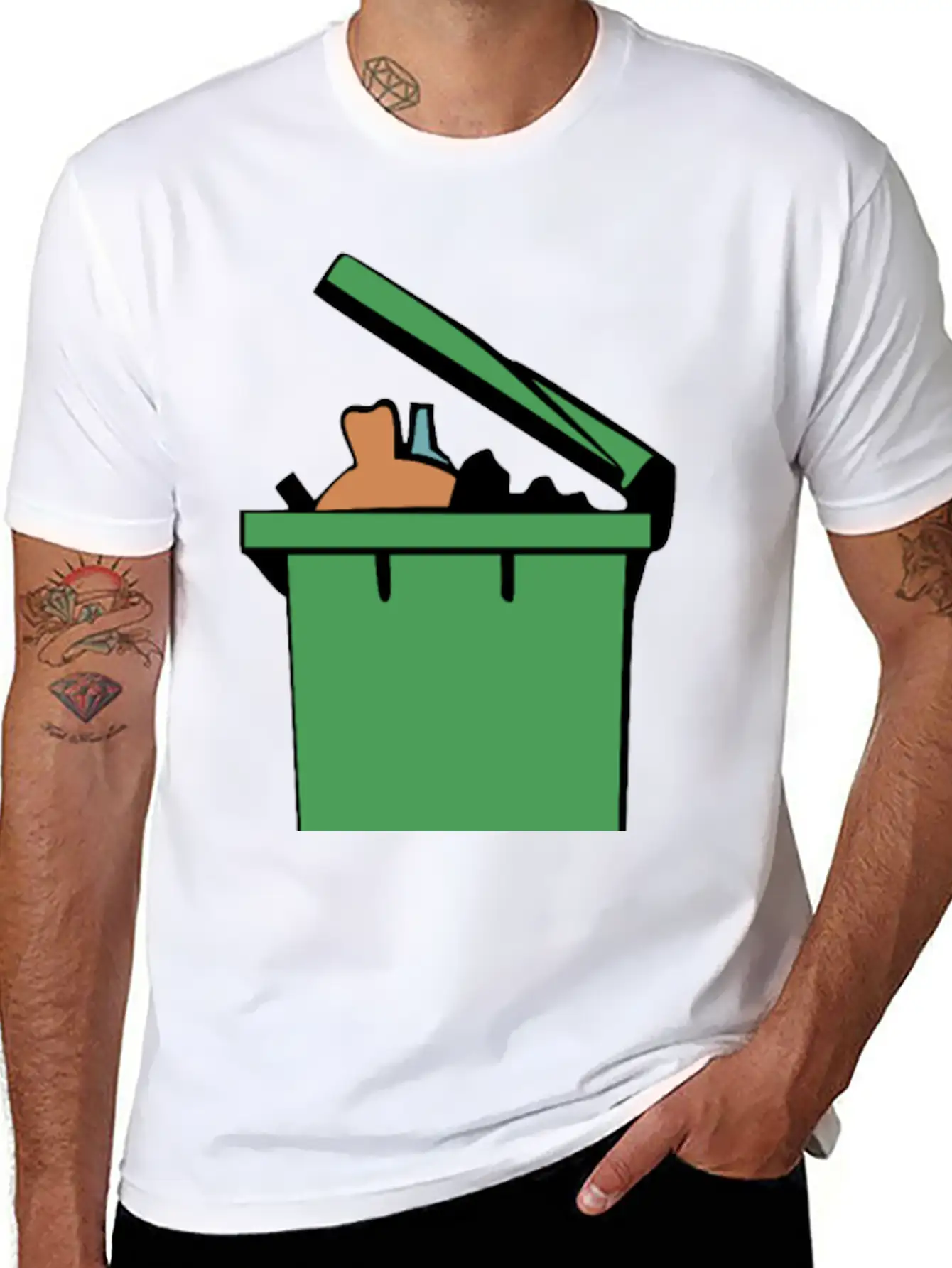 Rubbish Bin Colour Lightweight Cotton T-Shirt – Daily Comfort Graphic Shirt