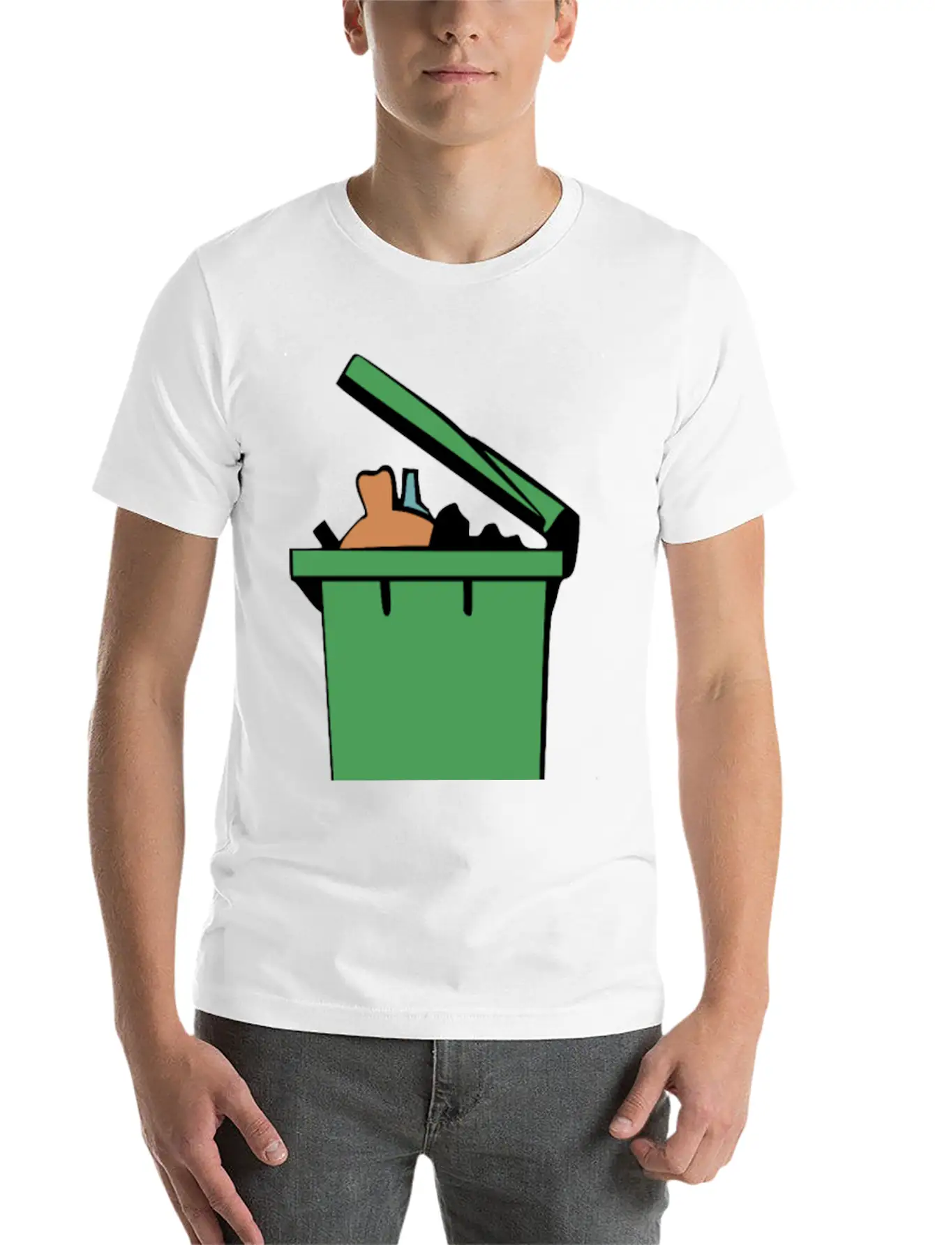 Rubbish Bin Colour Lightweight Cotton T-Shirt – Daily Comfort Graphic Shirt