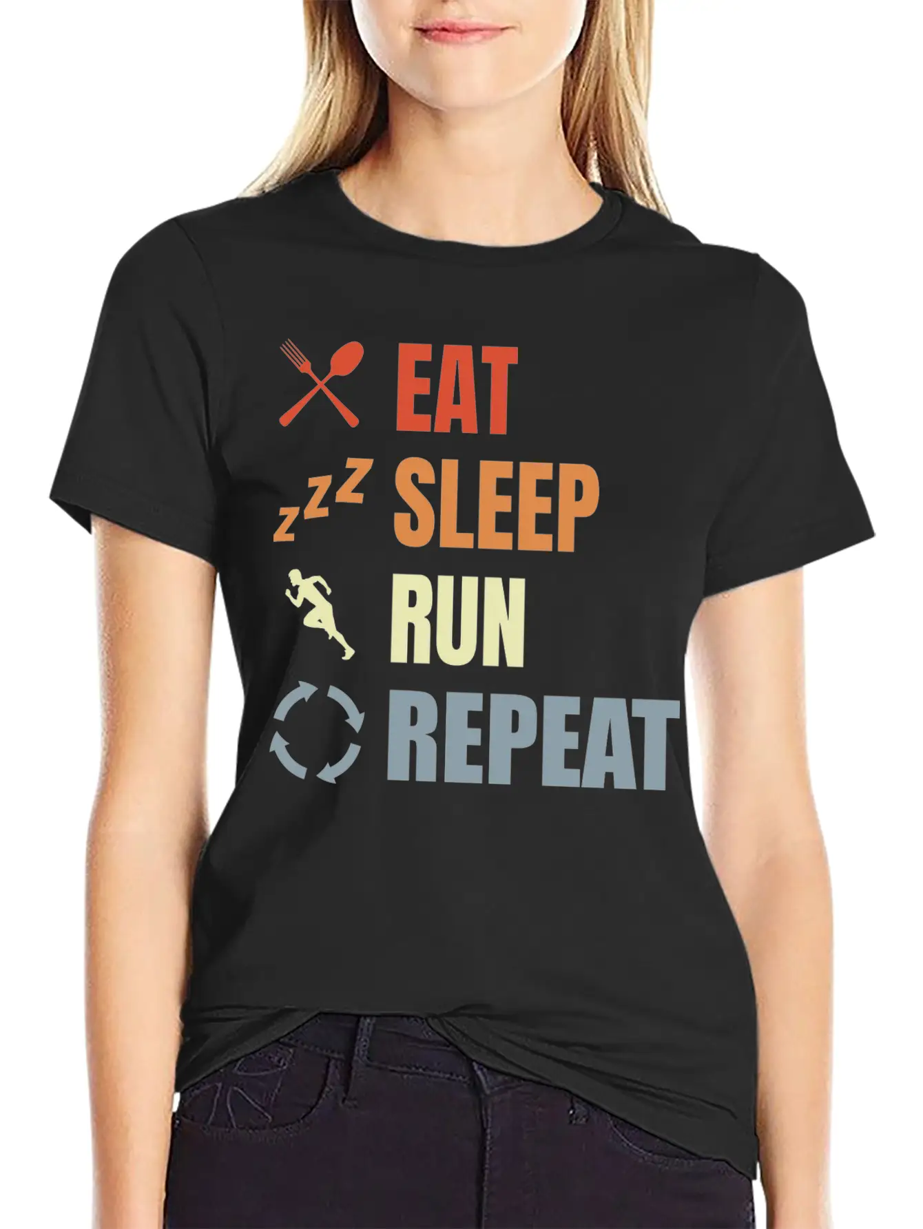 Running Athlete Breathable Graphic T-Shirt – Perfect For Casual Days