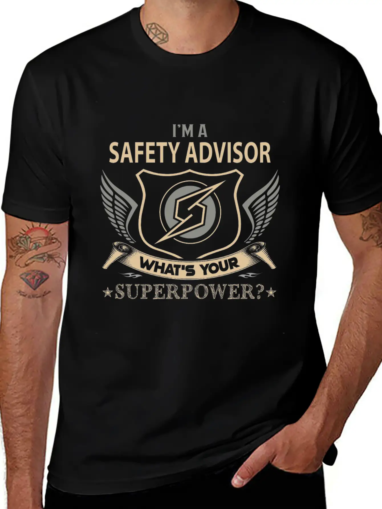 Safety Advisor T Shirt - Superpower Job Gift Item Stylish Everyday T-Shirt – Unisex Basic Cotton Tee