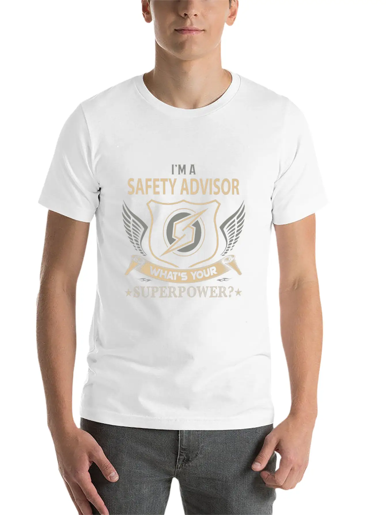 Safety Advisor T Shirt - Superpower Job Gift Item Stylish Everyday T-Shirt – Unisex Basic Cotton Tee