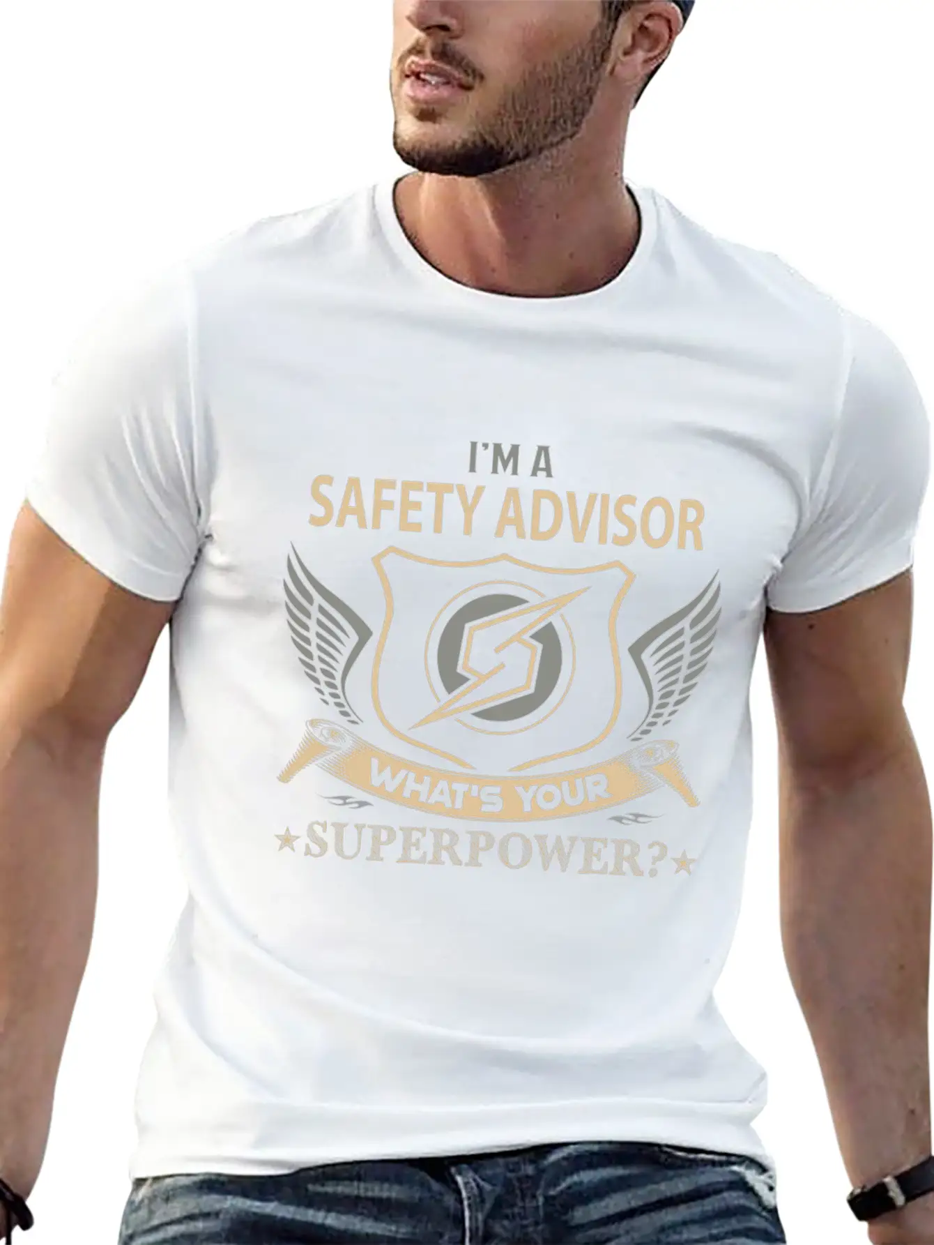 Safety Advisor T Shirt - Superpower Job Gift Item Stylish Everyday T-Shirt – Unisex Basic Cotton Tee