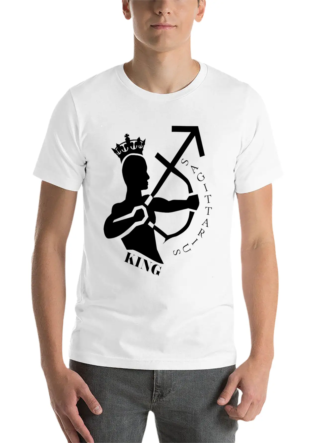Sagittarius King Basic Graphic T-Shirt – Daily Comfort In Soft Cotton