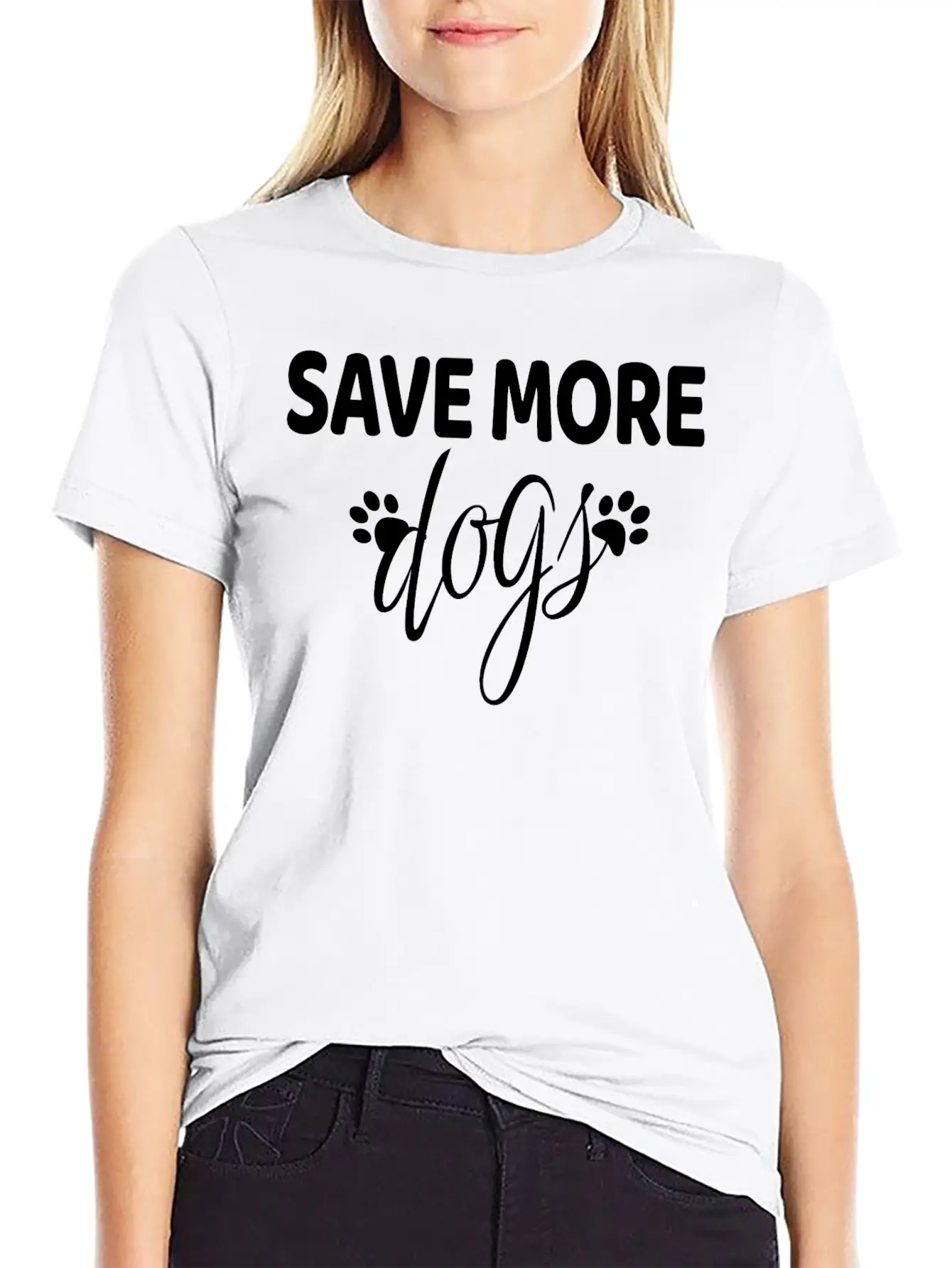 Save More Dogs - Adopt Dogs Classic Cotton Tee – Unisex Comfort For Any Season