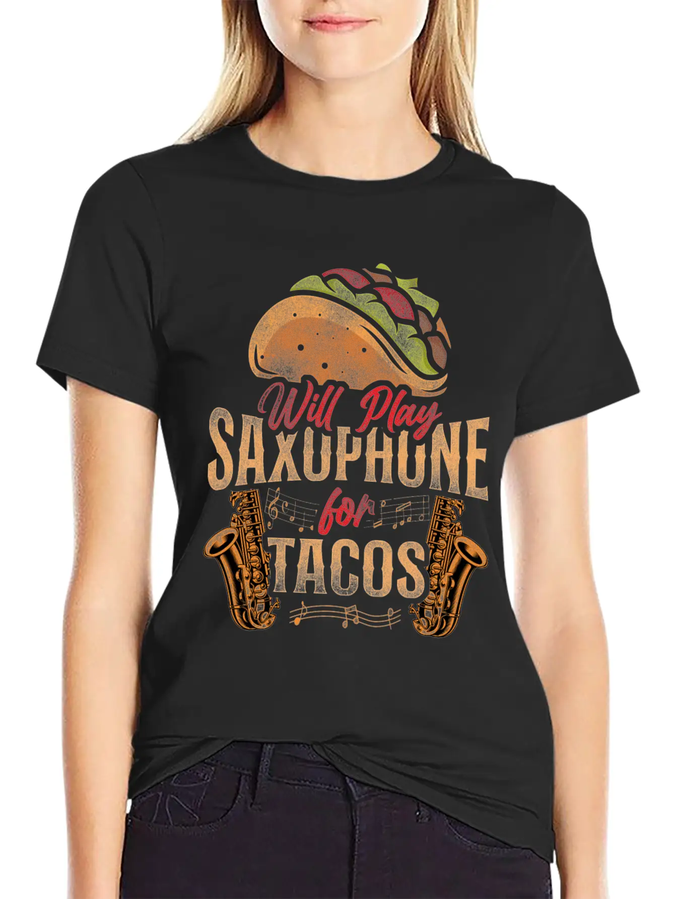 Saxophone Will Play Saxophone For Lightweight Cotton T-Shirt – Daily Comfort Graphic Shirt