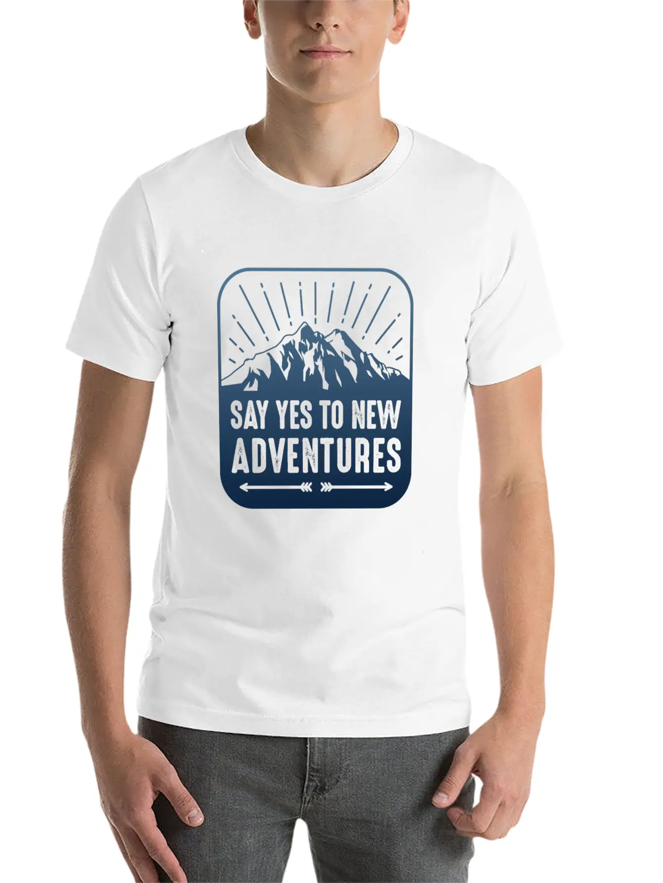 Say Yes To New Adventures Stylish Everyday T-Shirt – Unisex Basic Cotton Tee