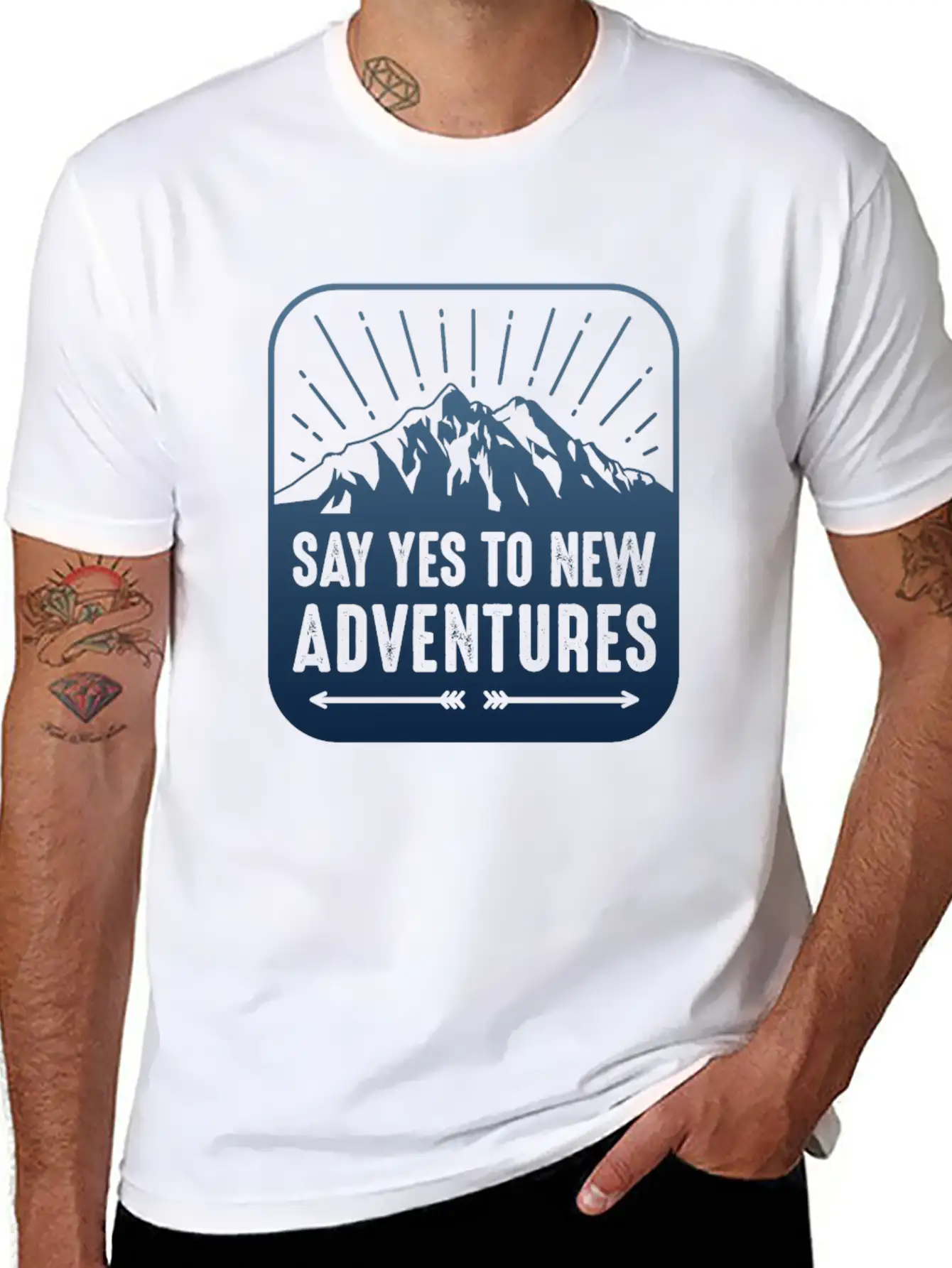 Say Yes To New Adventures Stylish Everyday T-Shirt – Unisex Basic Cotton Tee