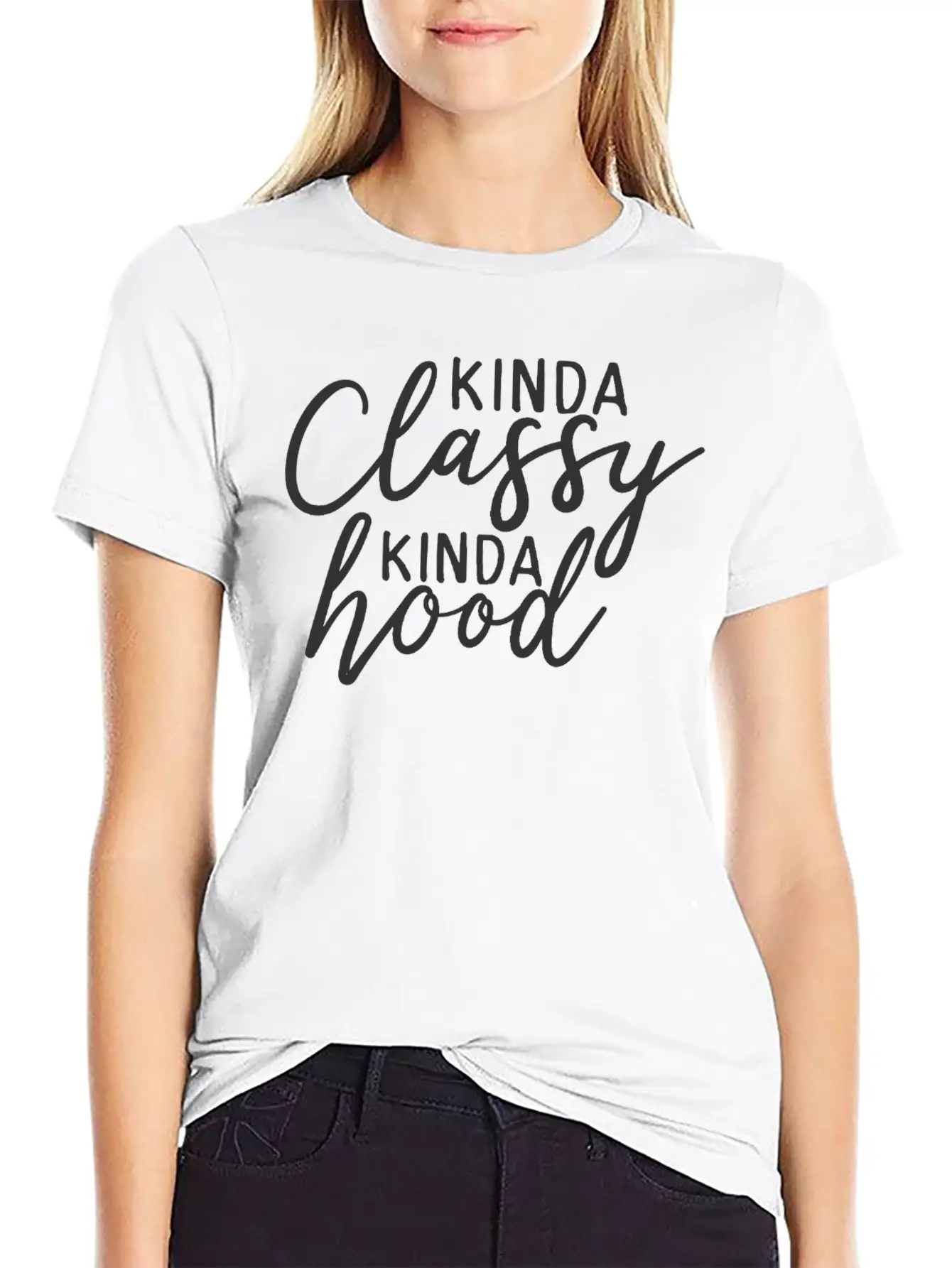 SC Kinda Classy Kinda Hood Basic Graphic T-Shirt – Daily Comfort In Soft Cotton