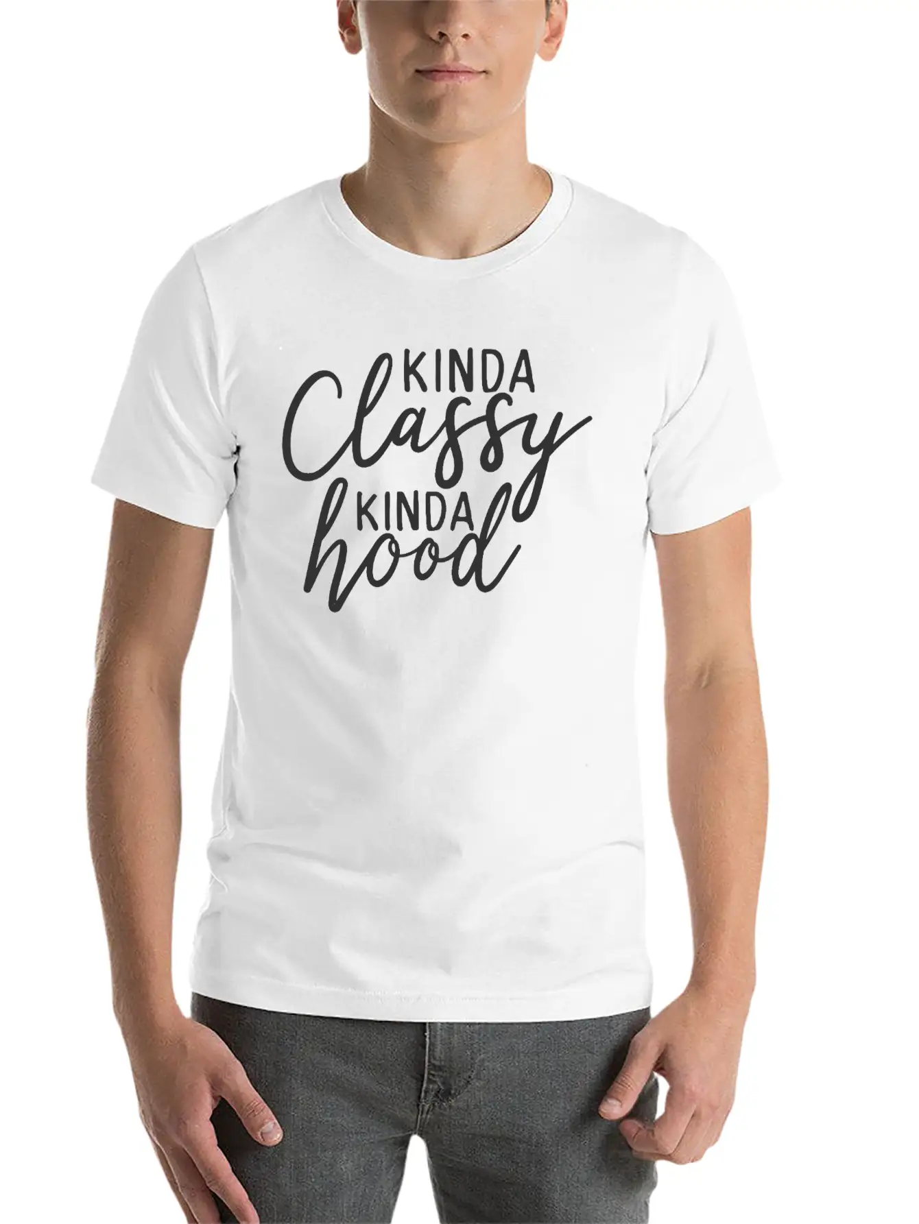 SC Kinda Classy Kinda Hood Basic Graphic T-Shirt – Daily Comfort In Soft Cotton
