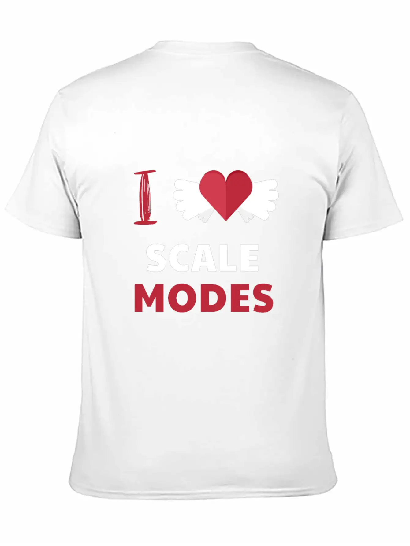 Scale Modes - I Love Scale Modes Simple Everyday Graphic Tee – Lightweight Summer Wear