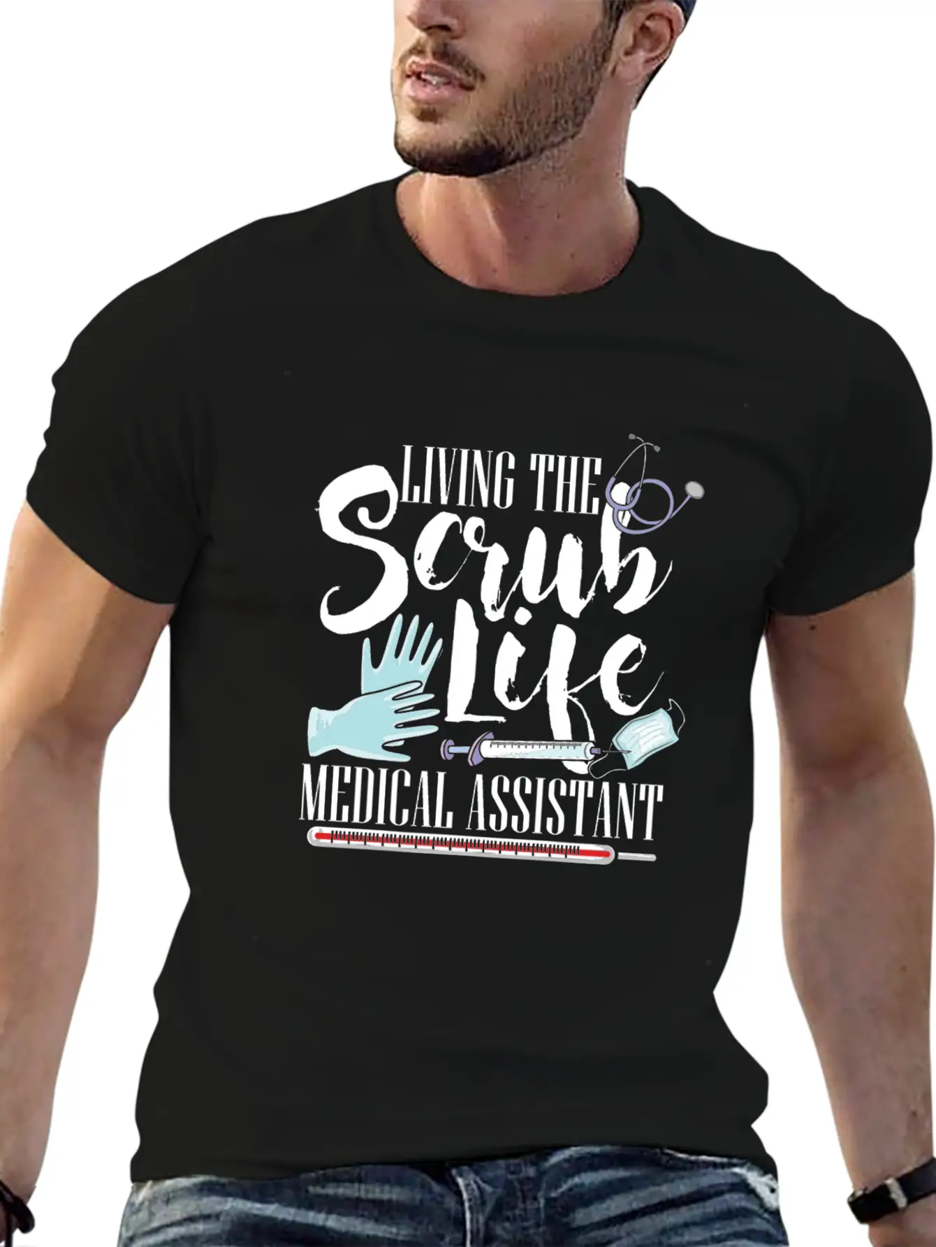 Scrub Life Doctor MA Nurse Mediacal Help Work Gift Stylish Everyday T-Shirt – Unisex Basic Cotton Tee