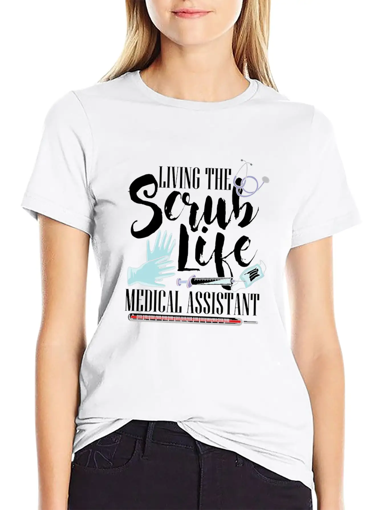 Scrub Life Doctor MA Nurse Mediacal Help Work Gift Stylish Everyday T-Shirt – Unisex Basic Cotton Tee