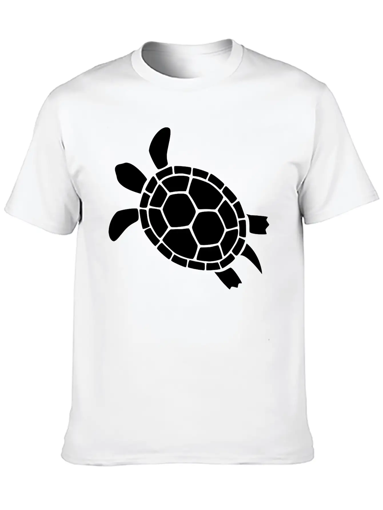 Sea Turtle Black Silhouette Relaxed Everyday Tee – Lightweight And Durable Cotton
