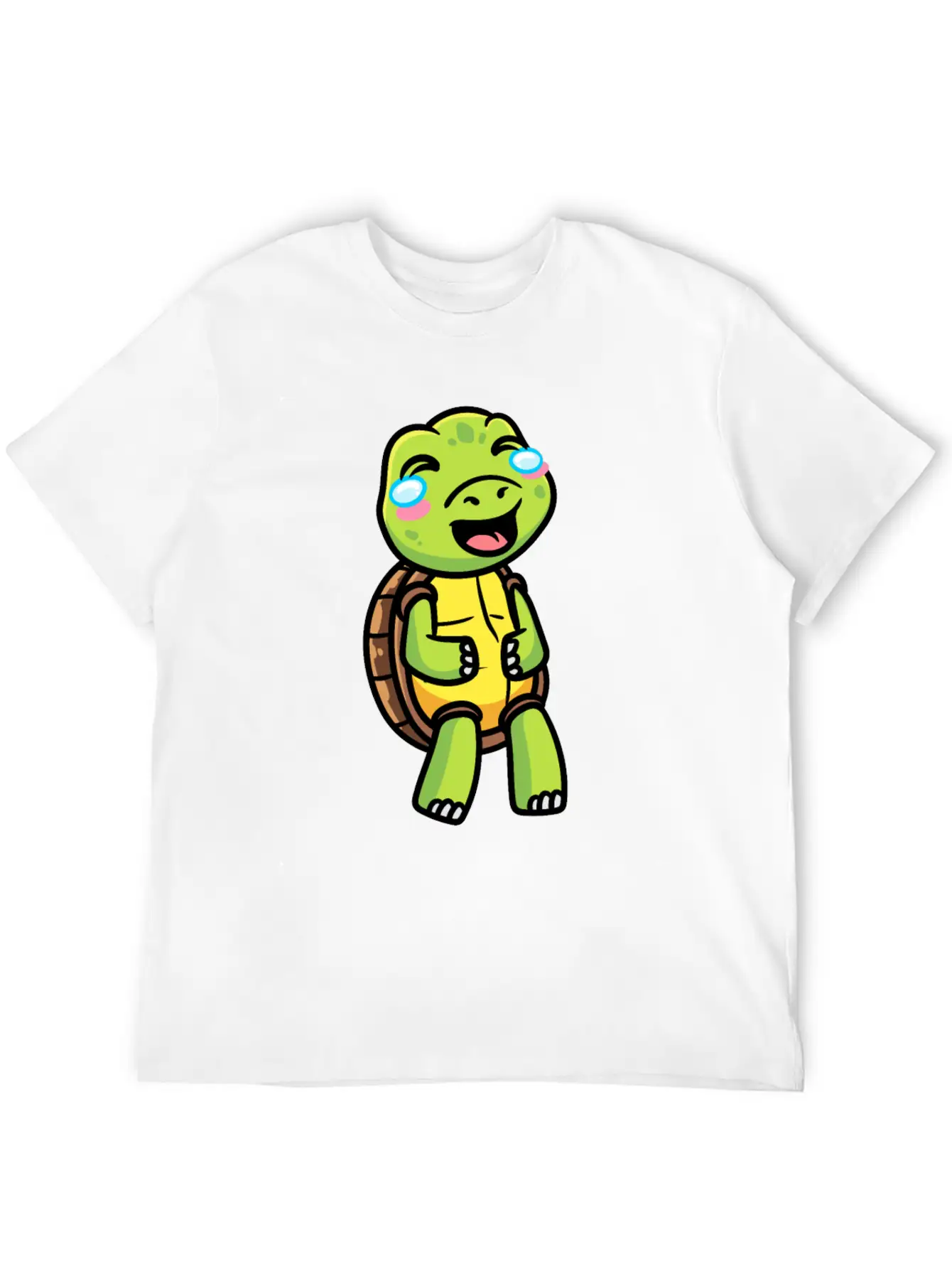 Sea Turtle Laughing Emoticon Tortoise Lover Stylish Everyday T-Shirt – Unisex Basic Cotton Tee