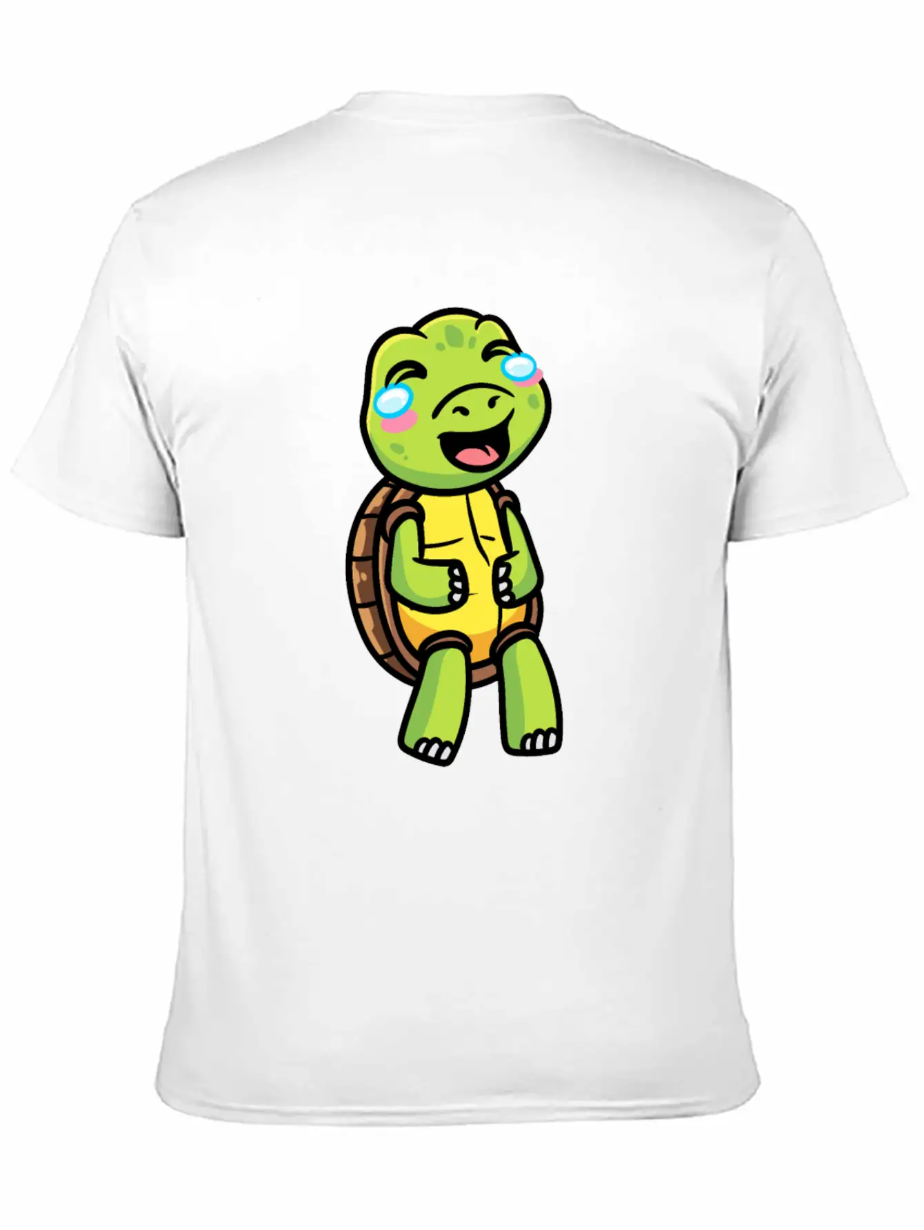 Sea Turtle Laughing Emoticon Tortoise Lover Stylish Everyday T-Shirt – Unisex Basic Cotton Tee