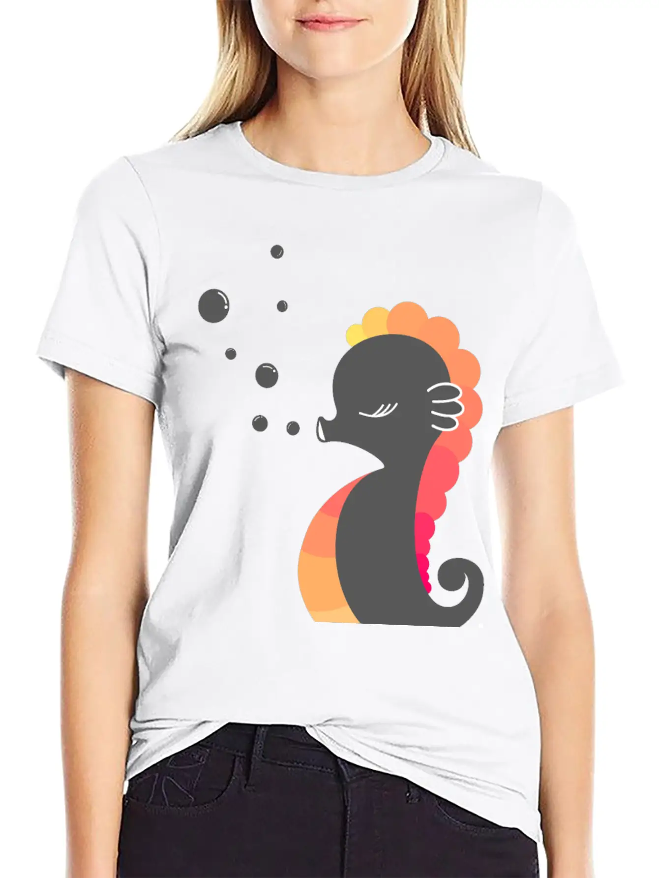 SEAHORSE REEF FISH AQUARIUM RAINBOW GIFT IDEA Essential Cotton Tee For Daily Outfits – Unisex Style
