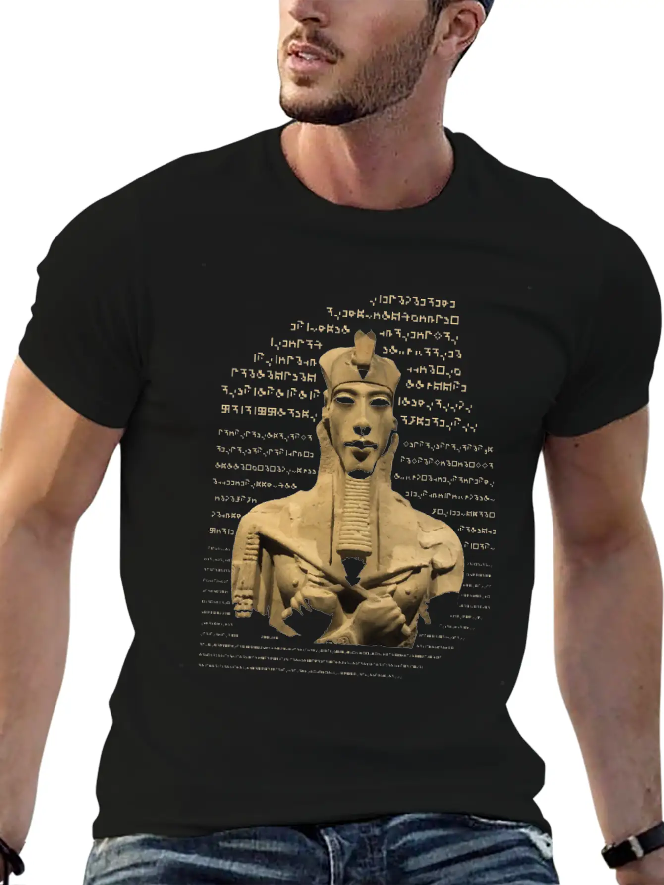 Secret Symbols Akhenaten Rosetta Stone Basic Graphic T-Shirt – Daily Comfort In Soft Cotton