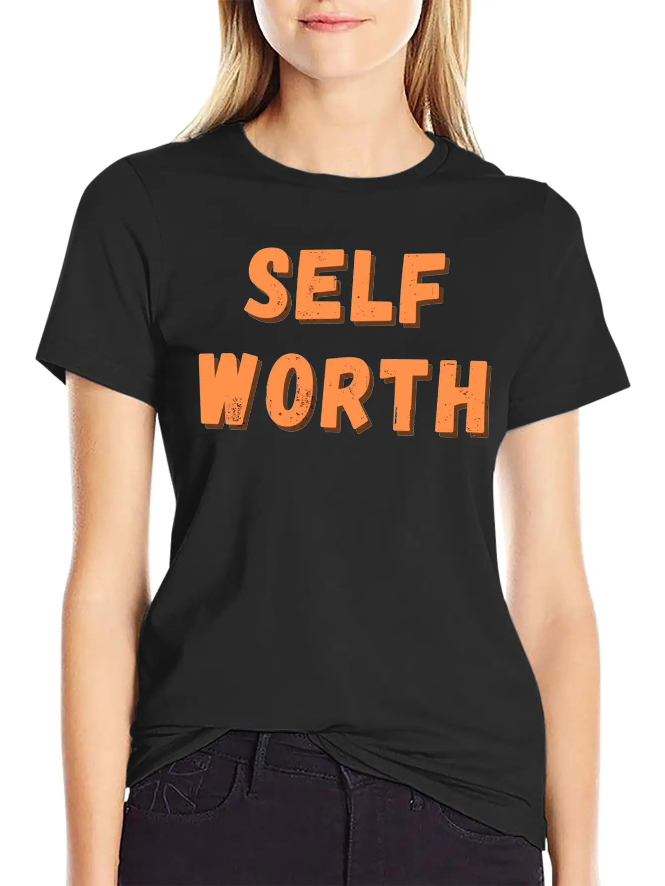 Self Worth : Radiance Within Basic Graphic T-Shirt – Daily Comfort In Soft Cotton