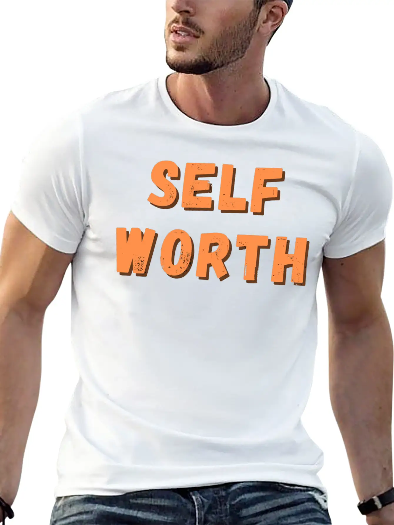 Self Worth : Radiance Within Basic Graphic T-Shirt – Daily Comfort In Soft Cotton