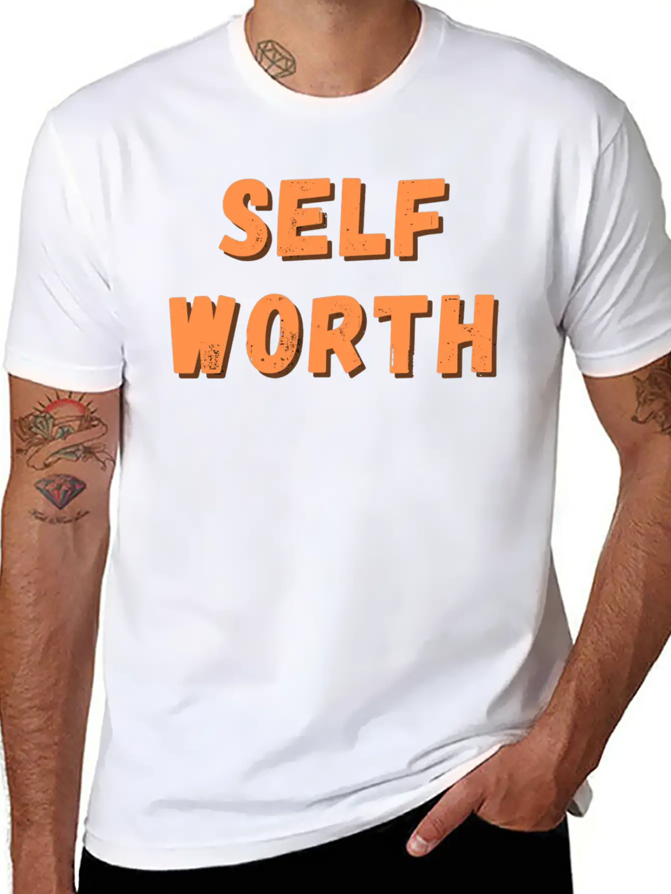 Self Worth : Radiance Within Basic Graphic T-Shirt – Daily Comfort In Soft Cotton