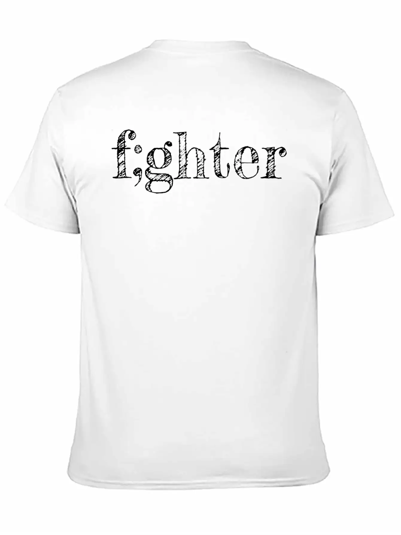 Semicolon Fighter Suicide Prevention Pulli Gift Stylish Everyday T-Shirt – Unisex Basic Cotton Tee