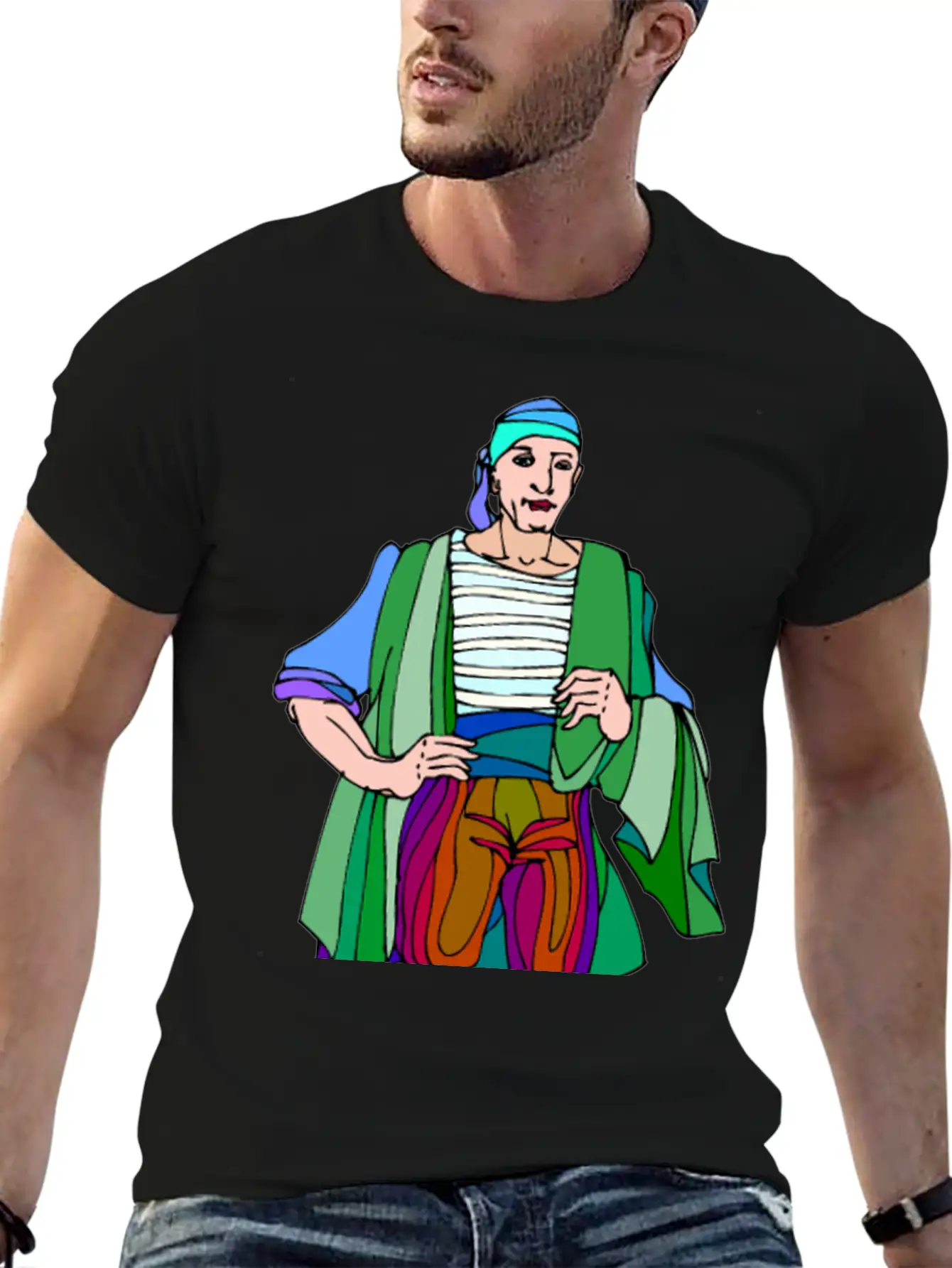 Shakespeare Characters Borachio (colour) Basic Graphic T-Shirt – Daily Comfort In Soft Cotton