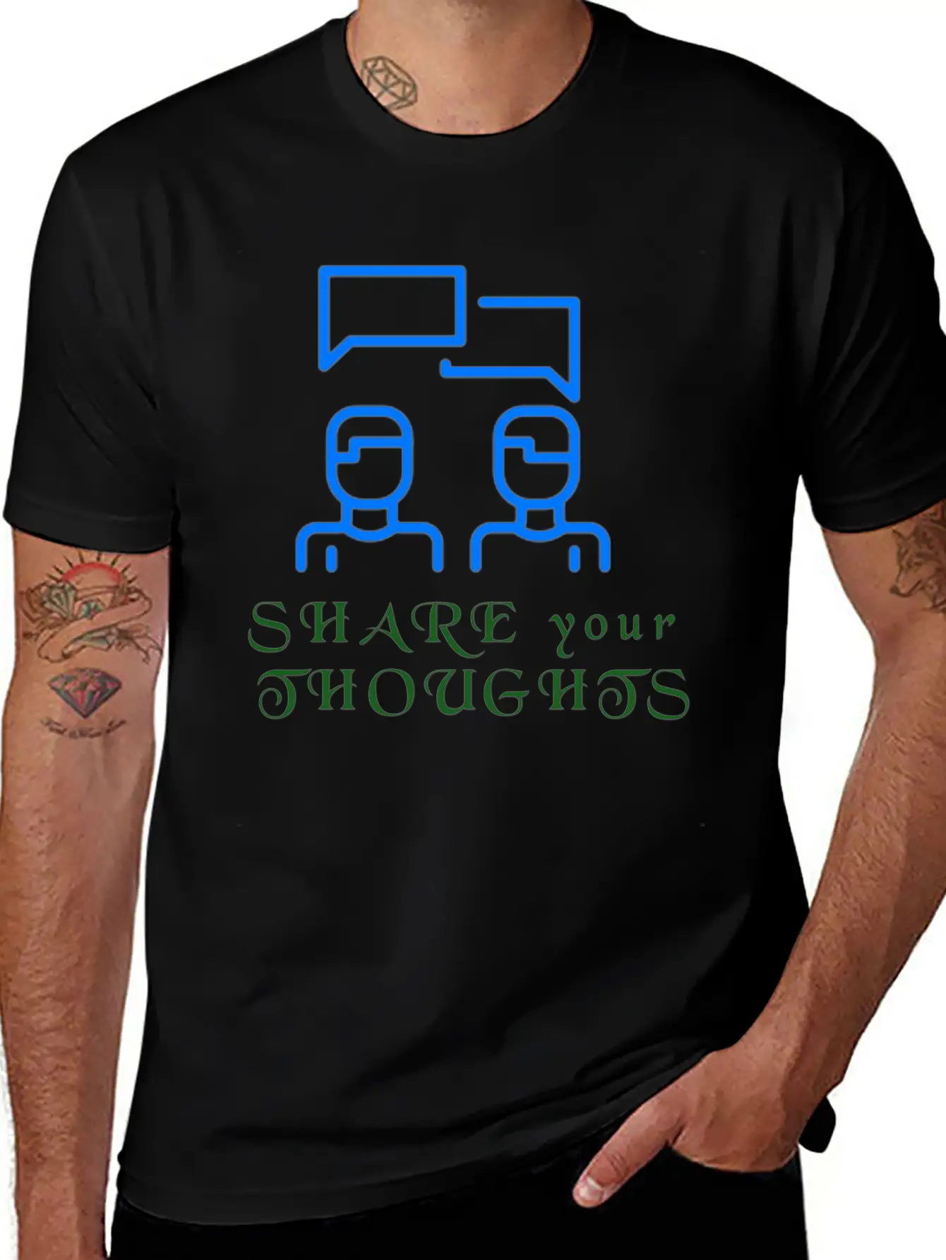 Share Your Thoughts Lightweight Cotton T-Shirt – Daily Comfort Graphic Shirt