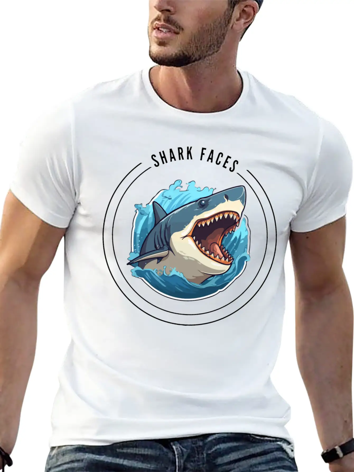 SHARK FECES Unisex Casual T-Shirt – Clean Design For Daily Comfort