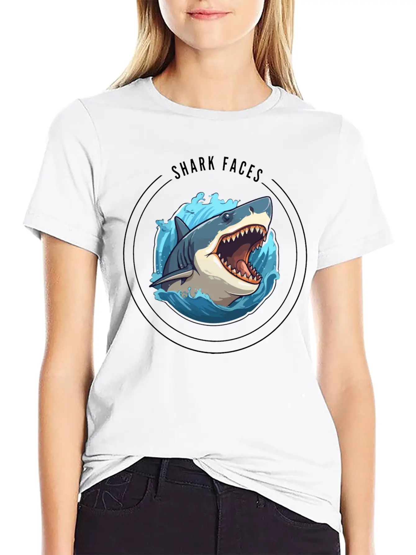 SHARK FECES Unisex Casual T-Shirt – Clean Design For Daily Comfort