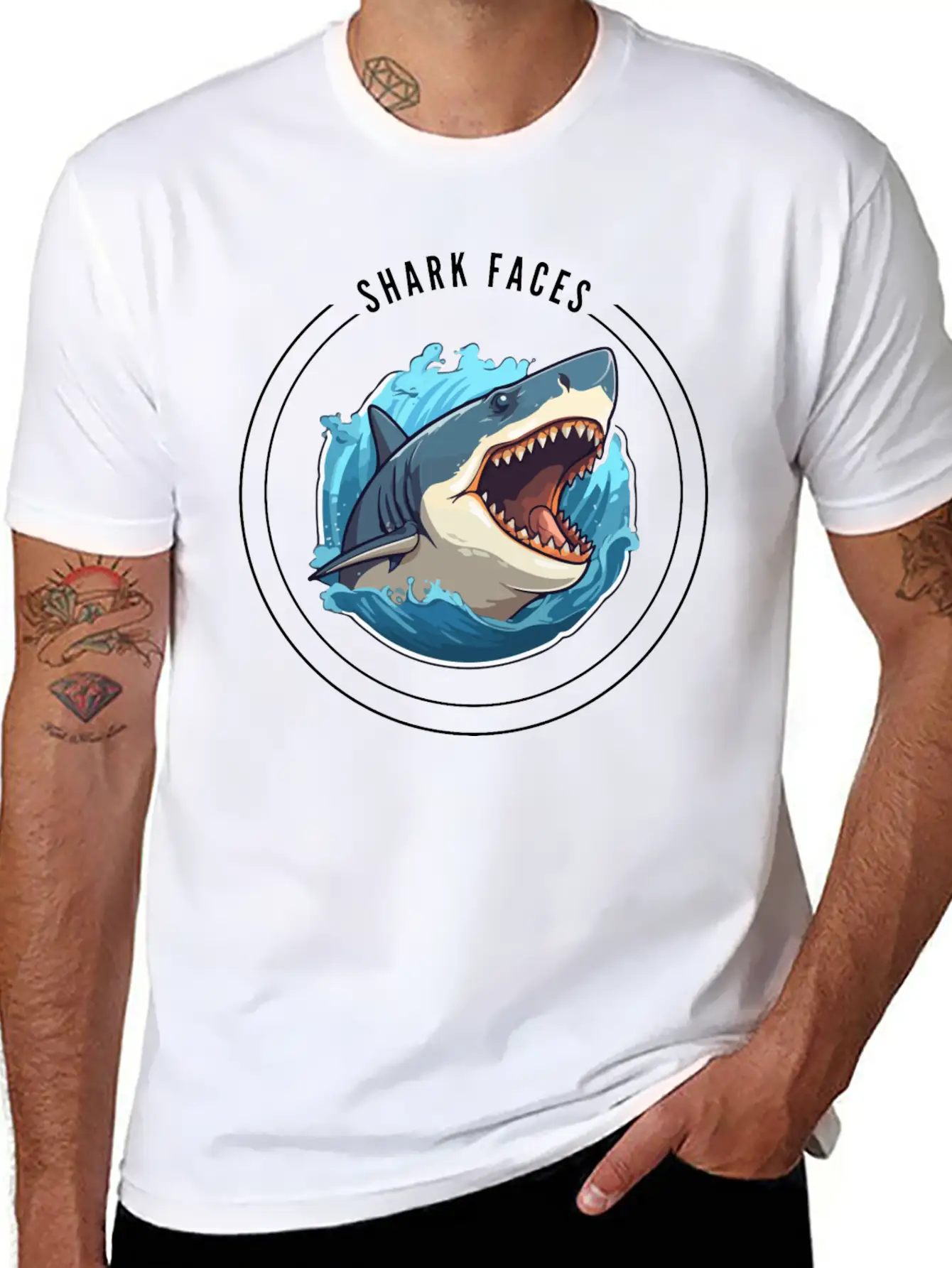 SHARK FECES Unisex Casual T-Shirt – Clean Design For Daily Comfort