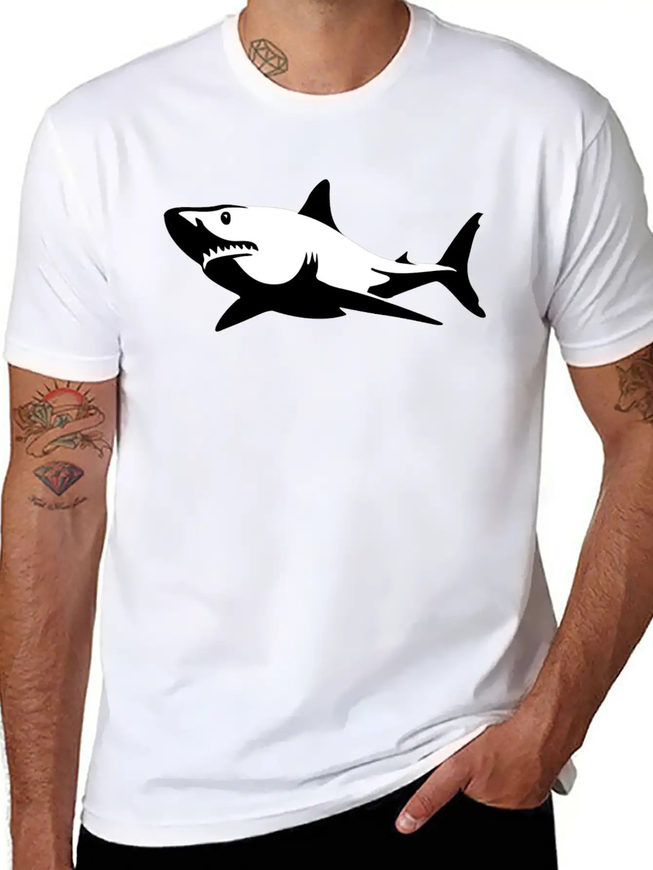 Shark Stylish Everyday T-Shirt – Unisex Basic Cotton Tee