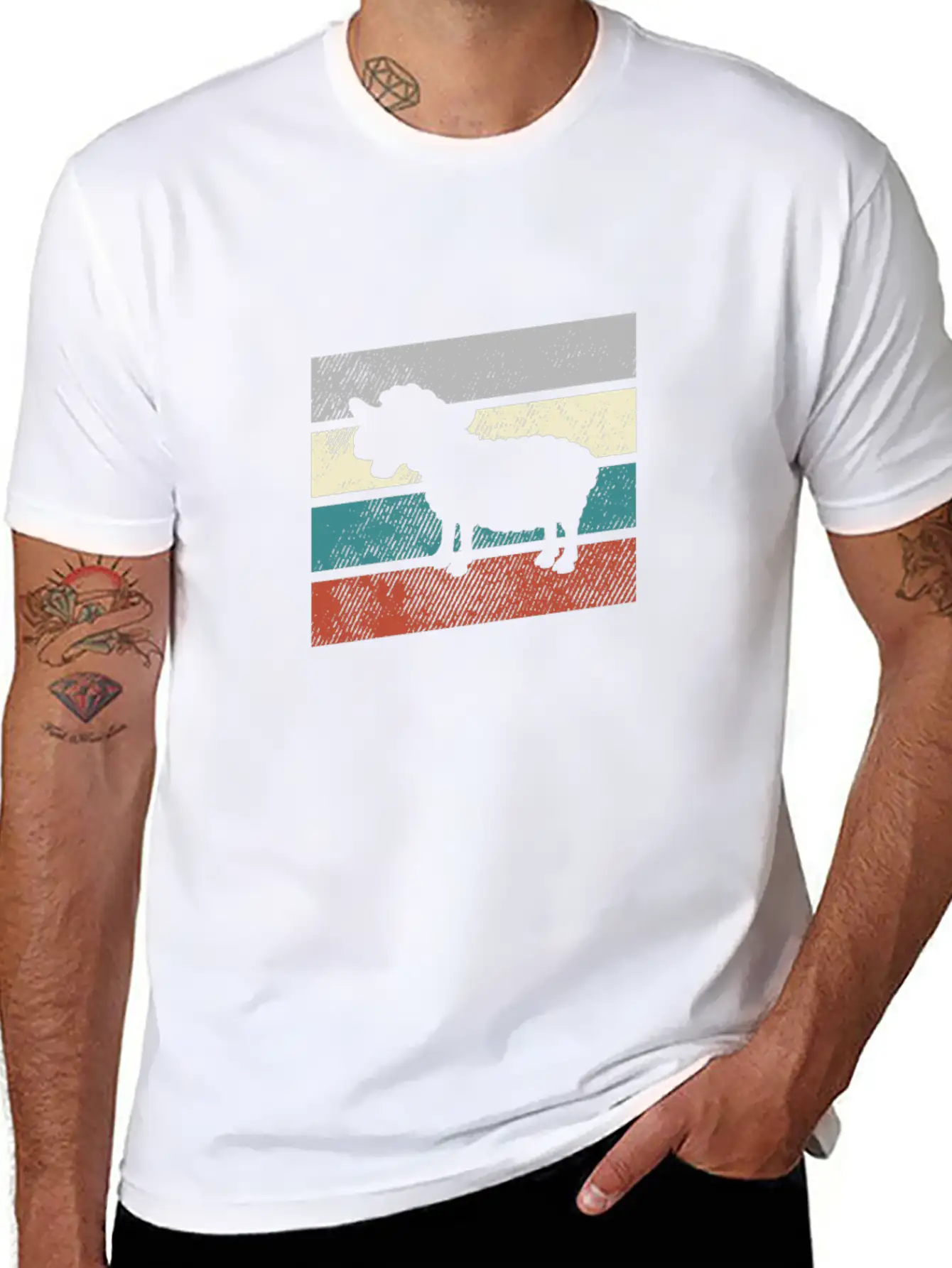Sheep Retro Stylish Everyday T-Shirt – Unisex Basic Cotton Tee