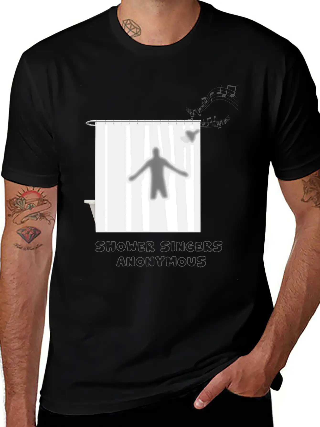 Shower Singers Anonymous Basic Graphic T-Shirt – Daily Comfort In Soft Cotton